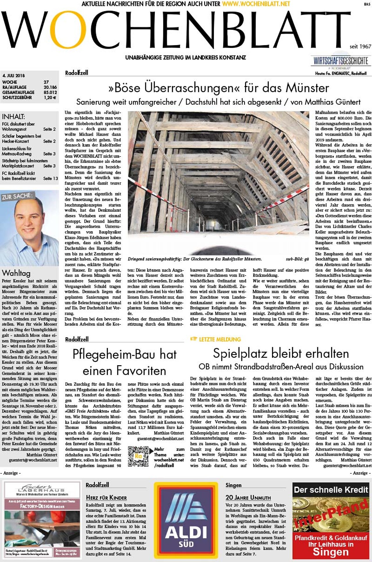 Ausgabe 27 vom 04. Juli 2018