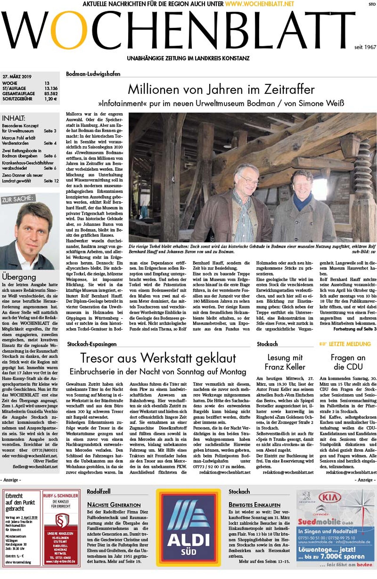 Ausgabe 13 vom 27. März 2019