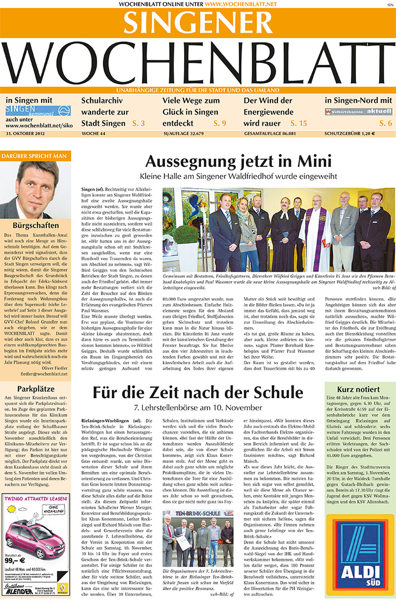 Ausgabe 44 vom 31. Oktober 2012