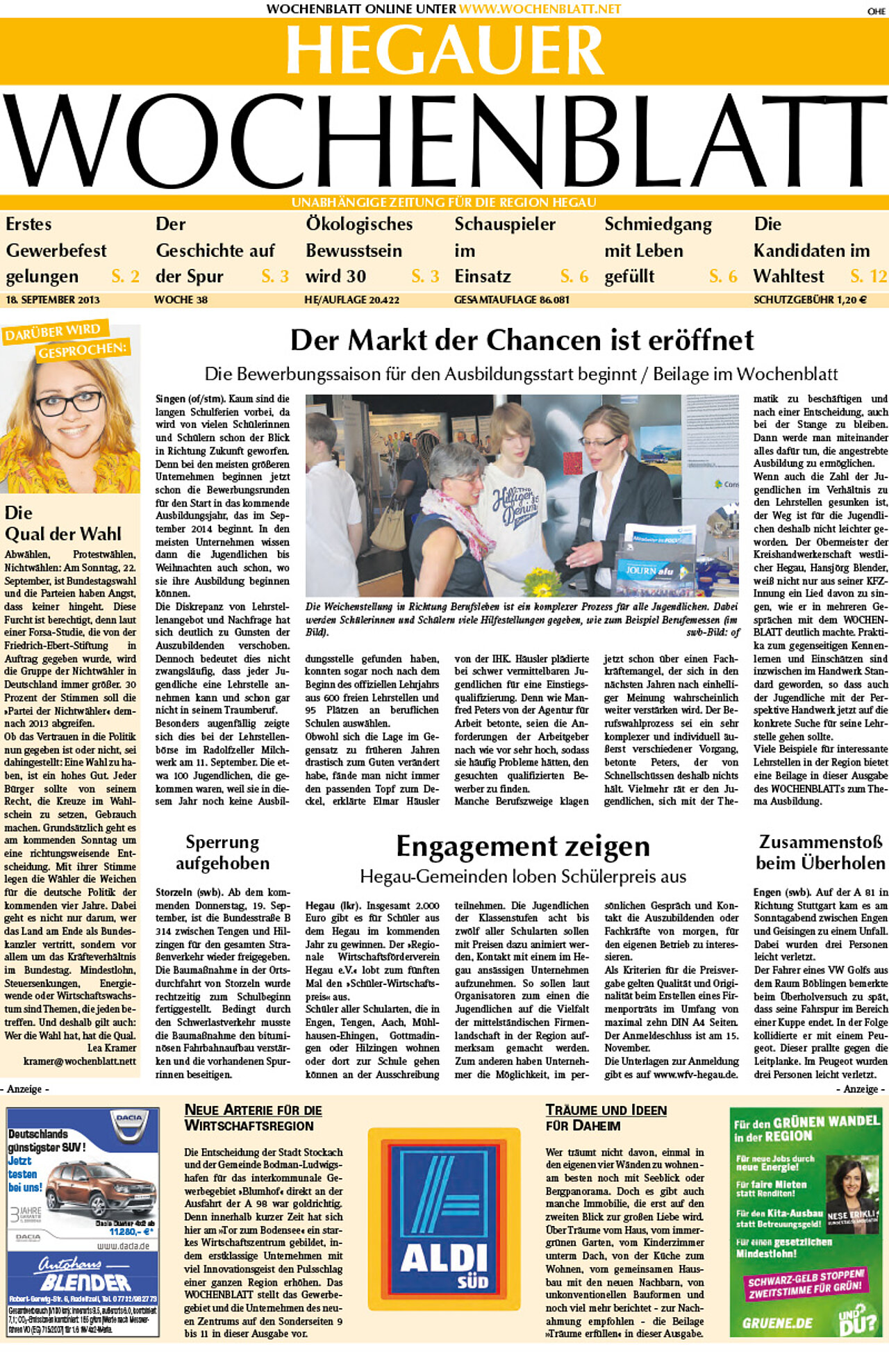 Ausgabe 38 vom 18. September 2013