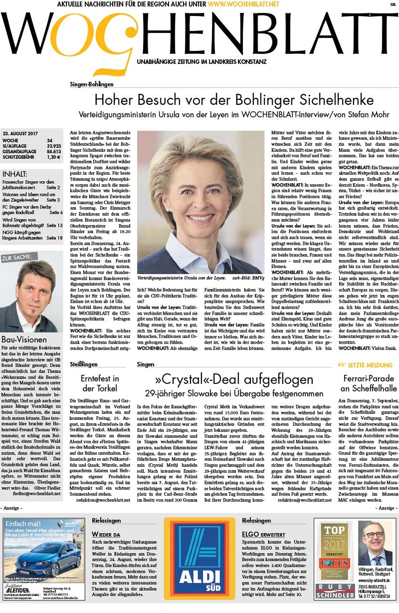 Ausgabe 34 vom 23. August 2017