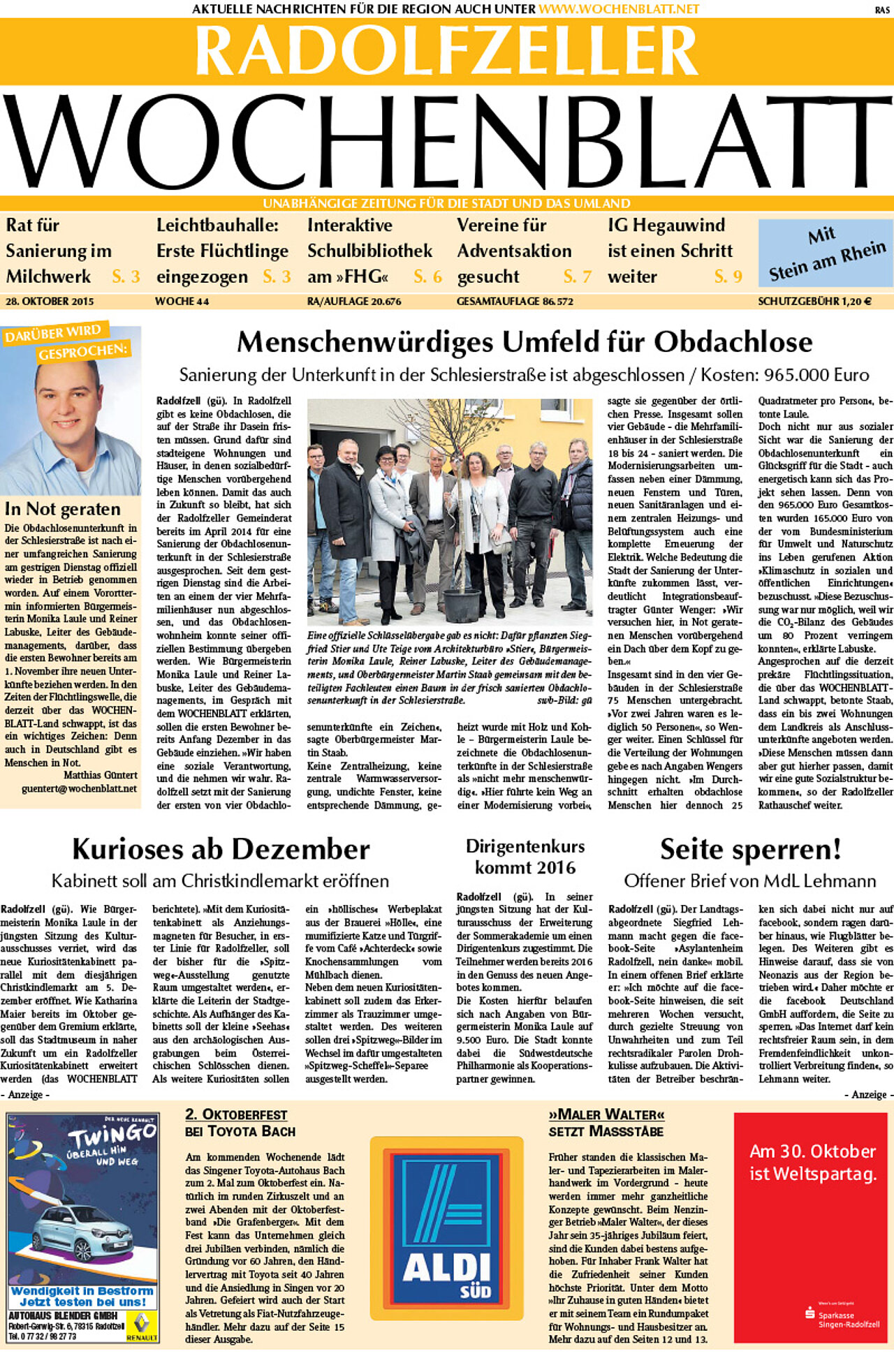 Ausgabe 44 vom 28. Oktober 2015
