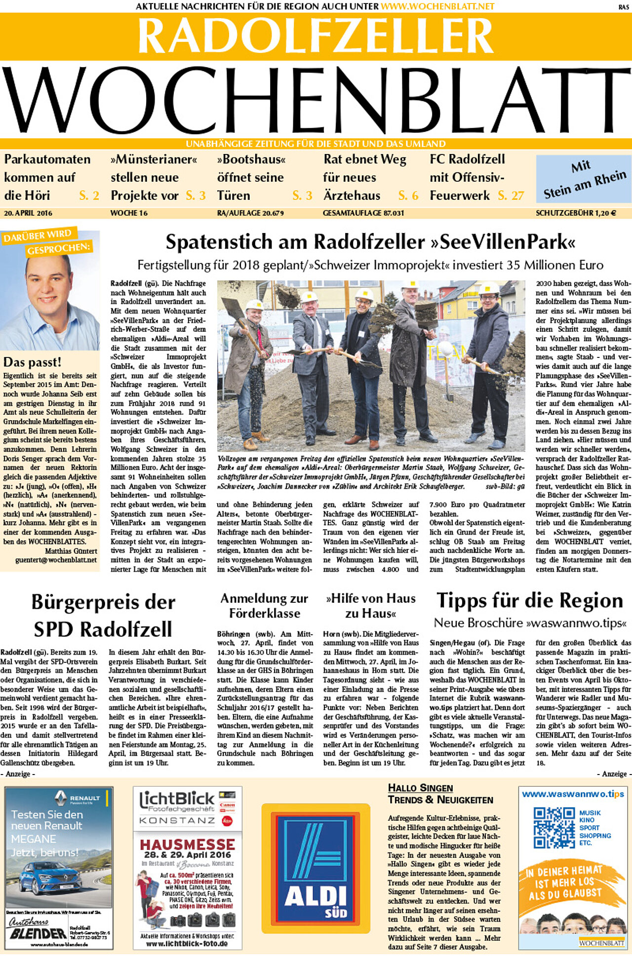 Ausgabe 16 vom 20. April 2016