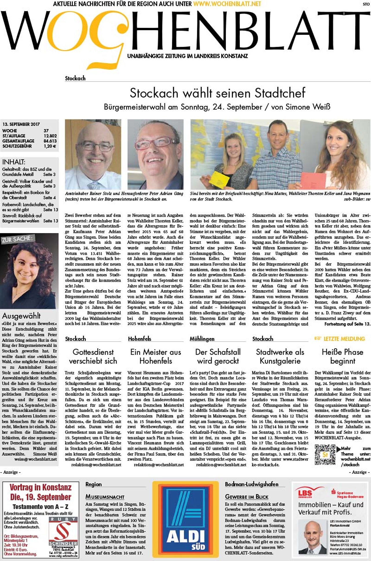 Ausgabe 37 vom 13. September 2017
