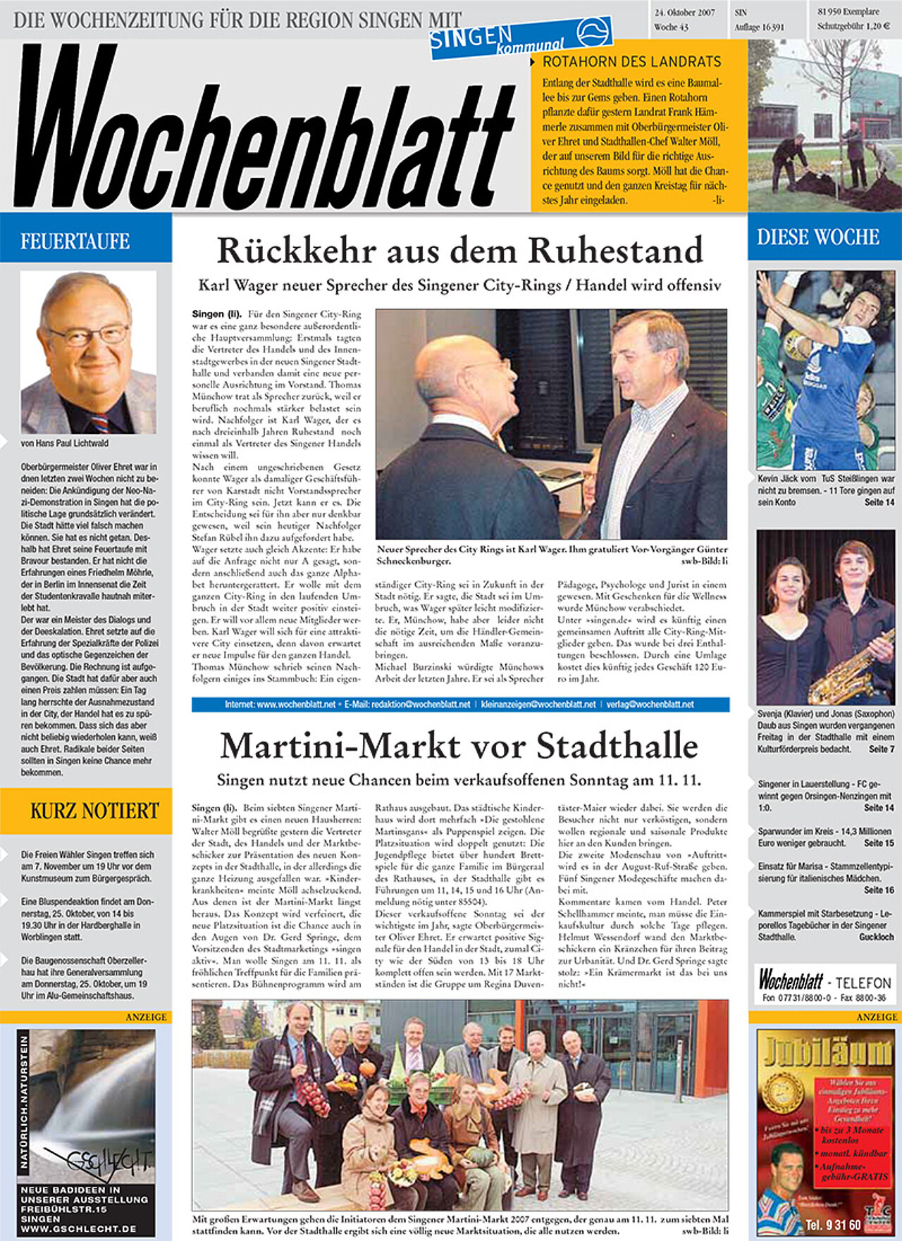 Ausgabe 43 vom 25. Oktober 2007