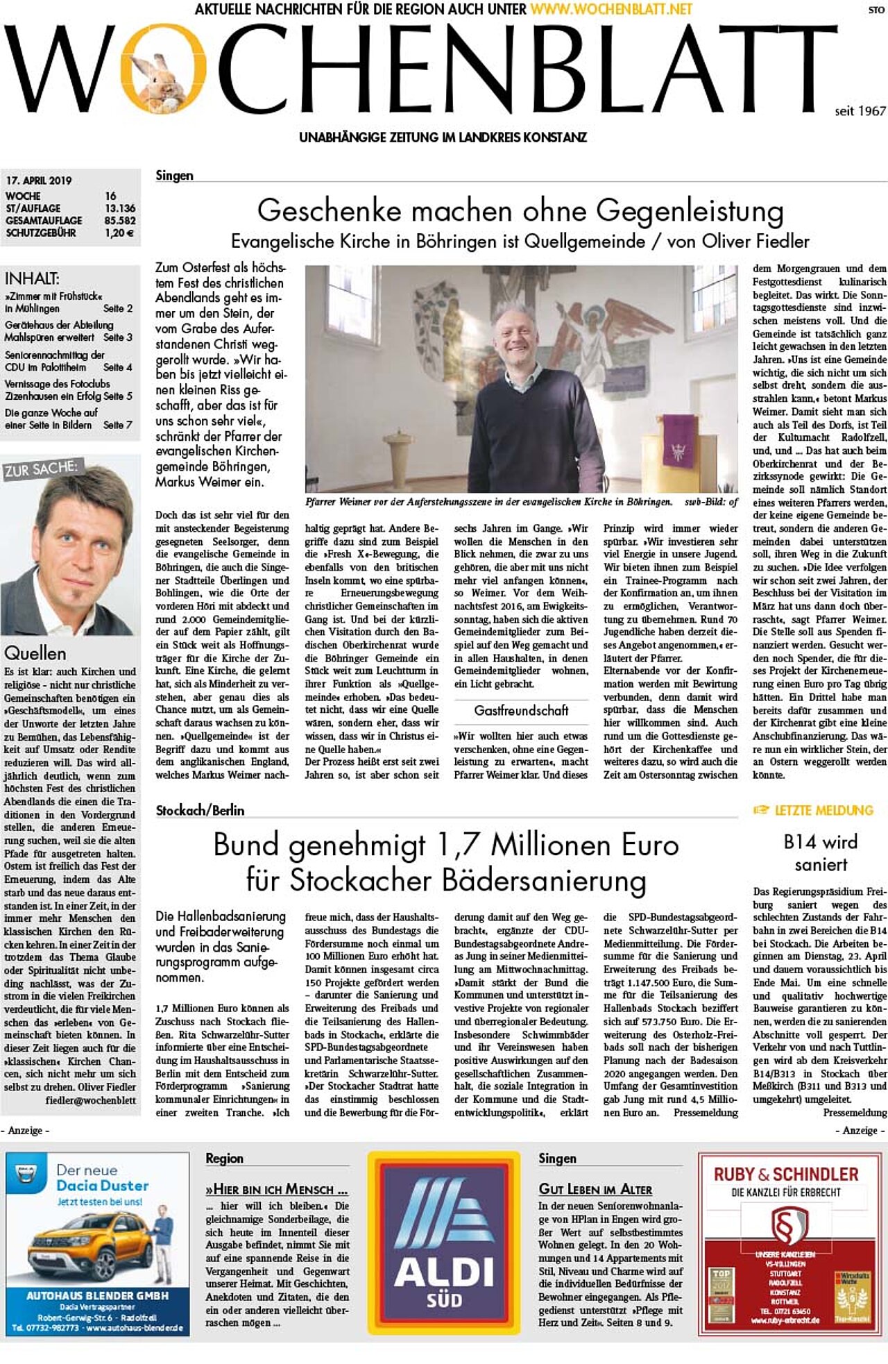 Ausgabe 16 vom 17. April 2019