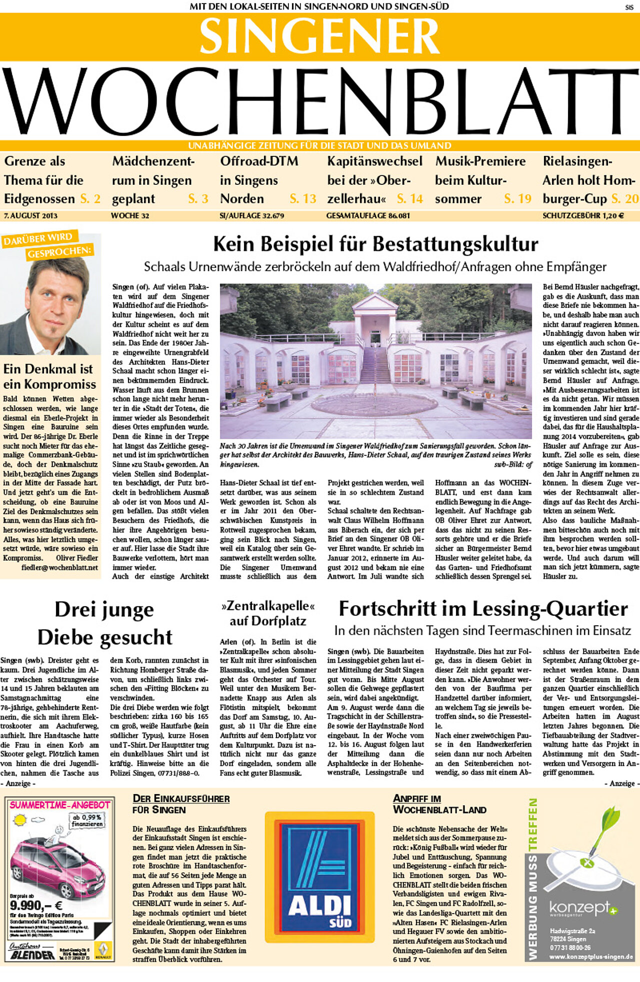 Ausgabe 32 vom 07. August 2013