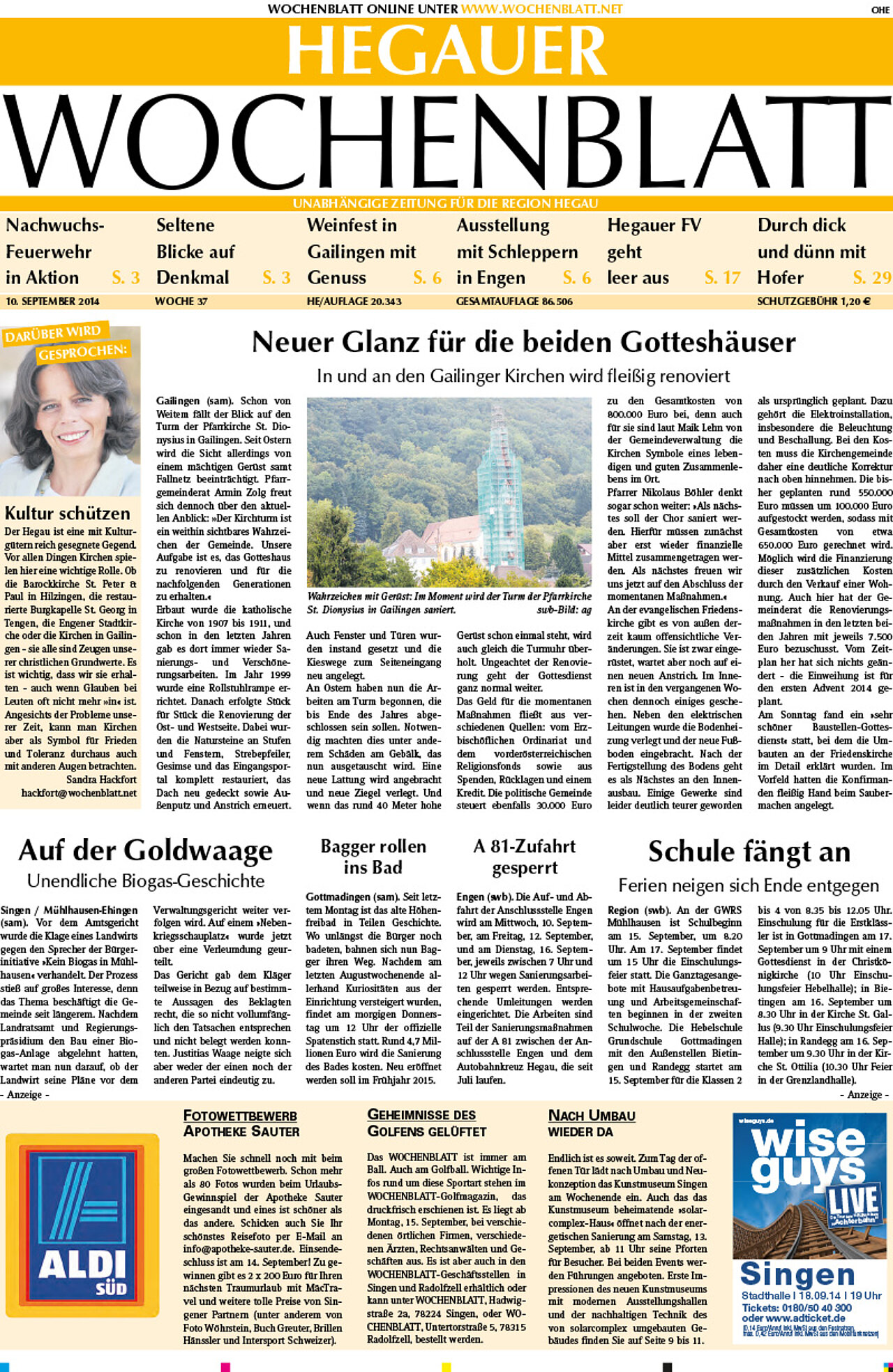 Ausgabe 37 vom 10. September 2014