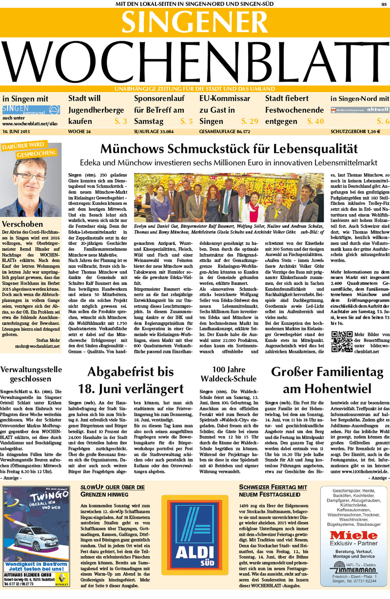 Ausgabe 24 vom 10. Juni 2015