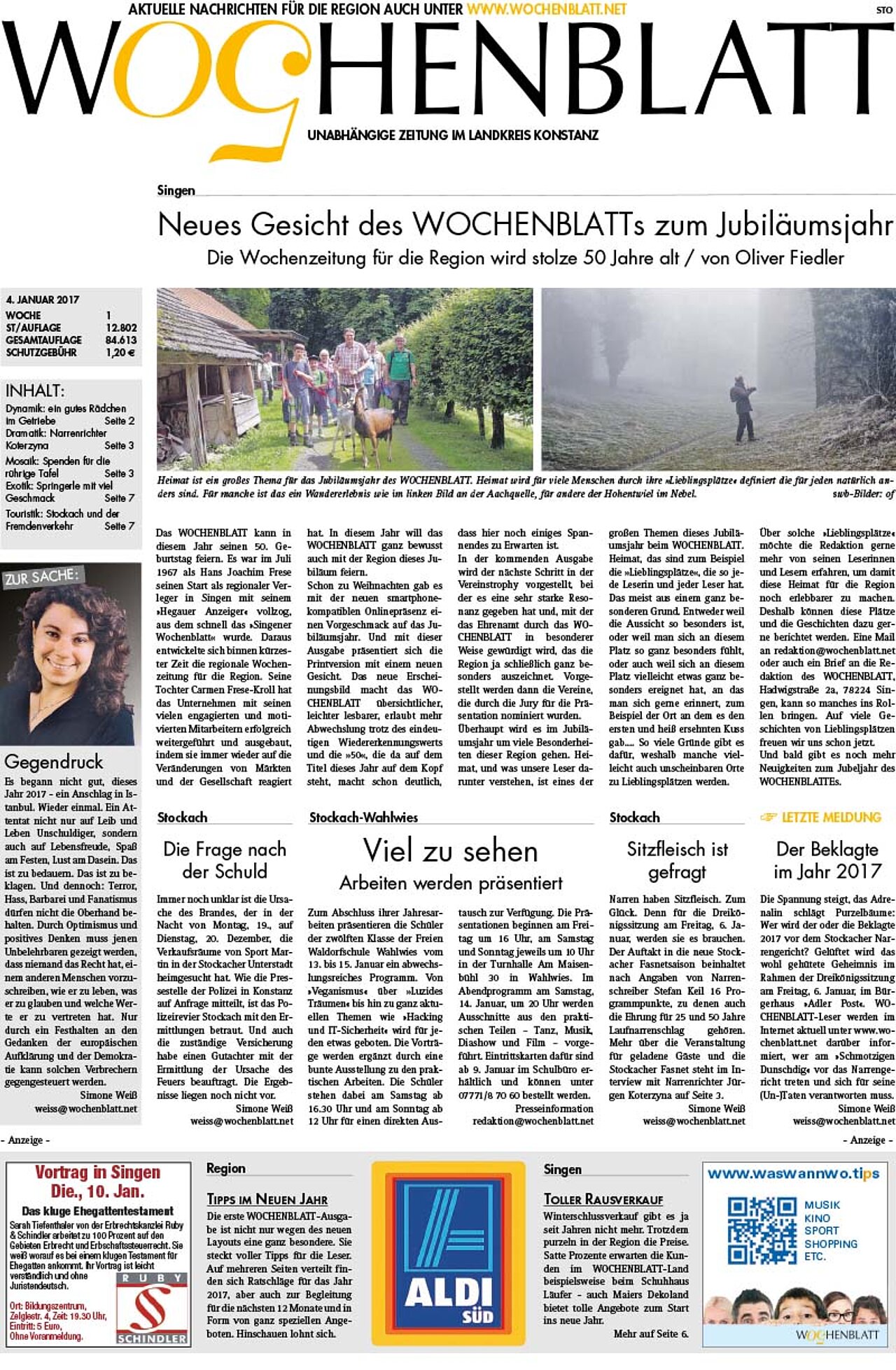 Ausgabe 01 vom 04. Januar 2017
