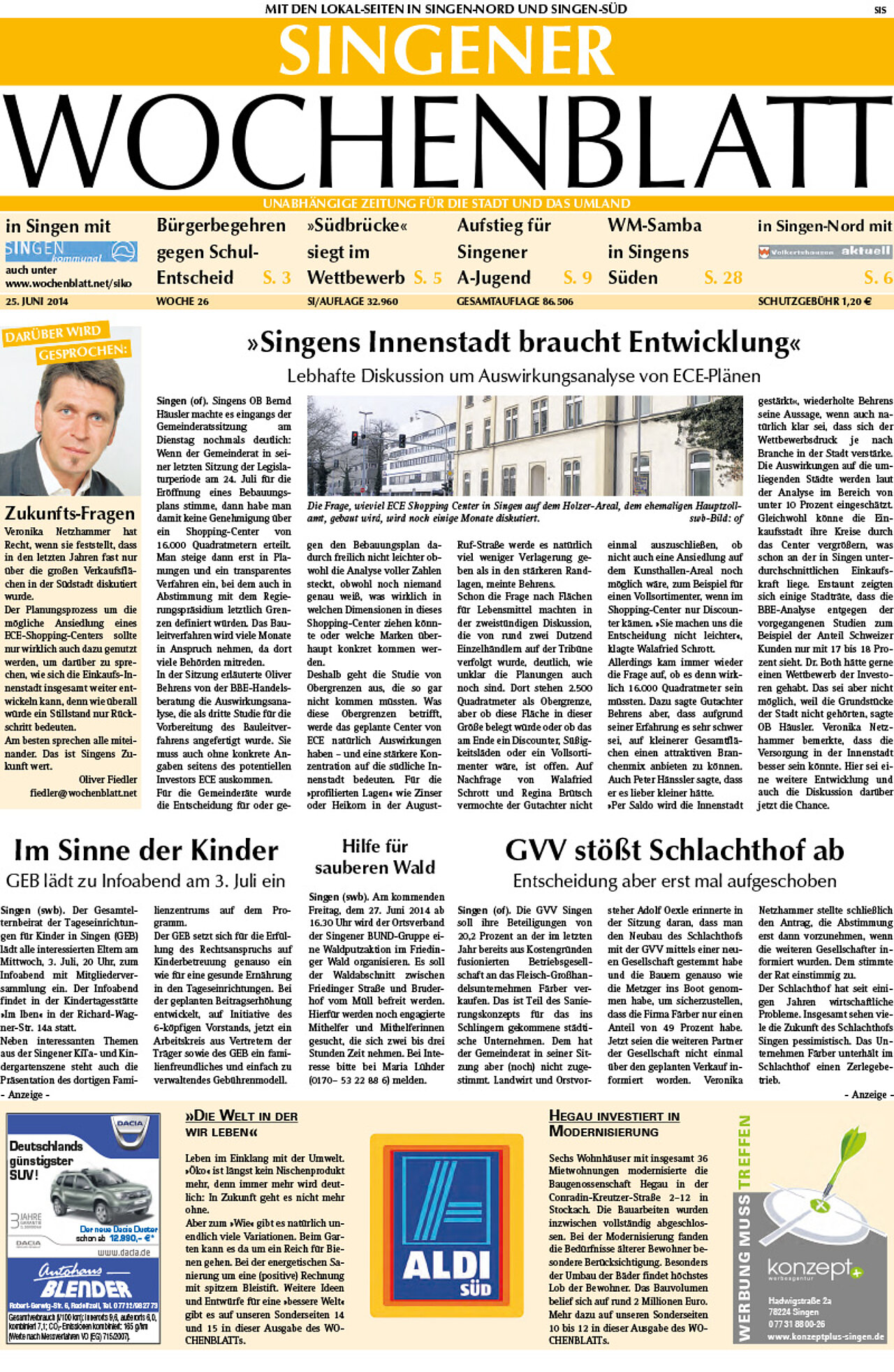 Ausgabe 26 vom 25. Juni 2014
