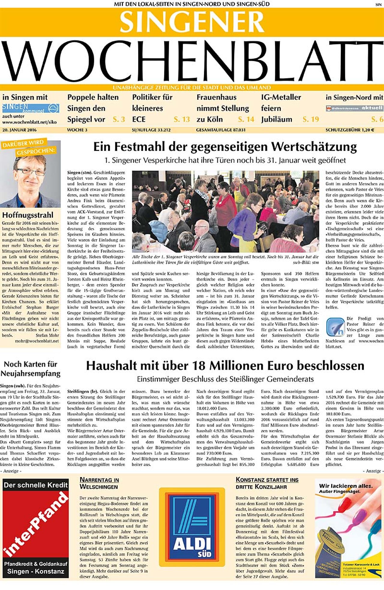 Ausgabe 03 vom 20. Januar 2016