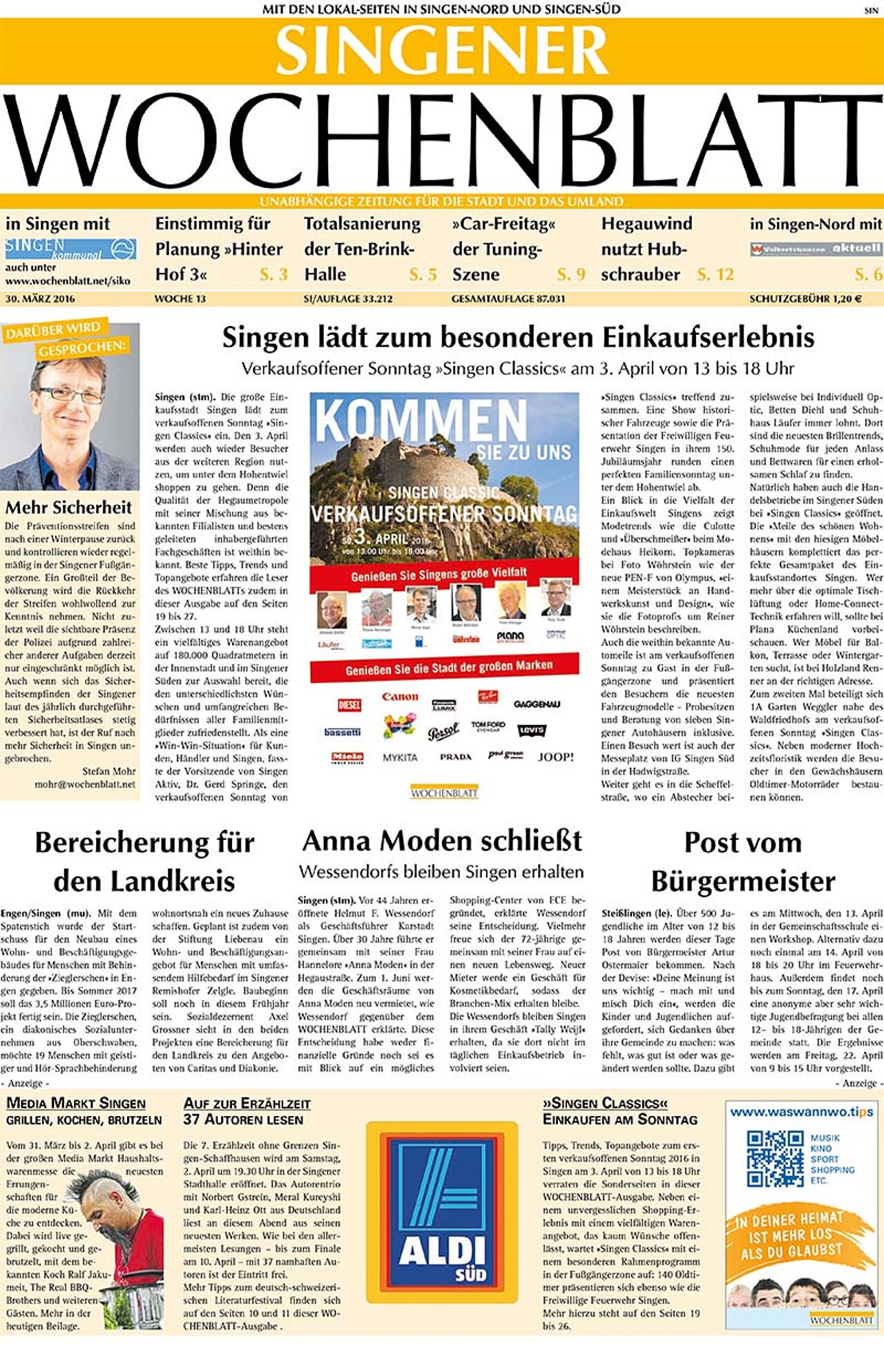 Ausgabe 13 vom 30. März 2016