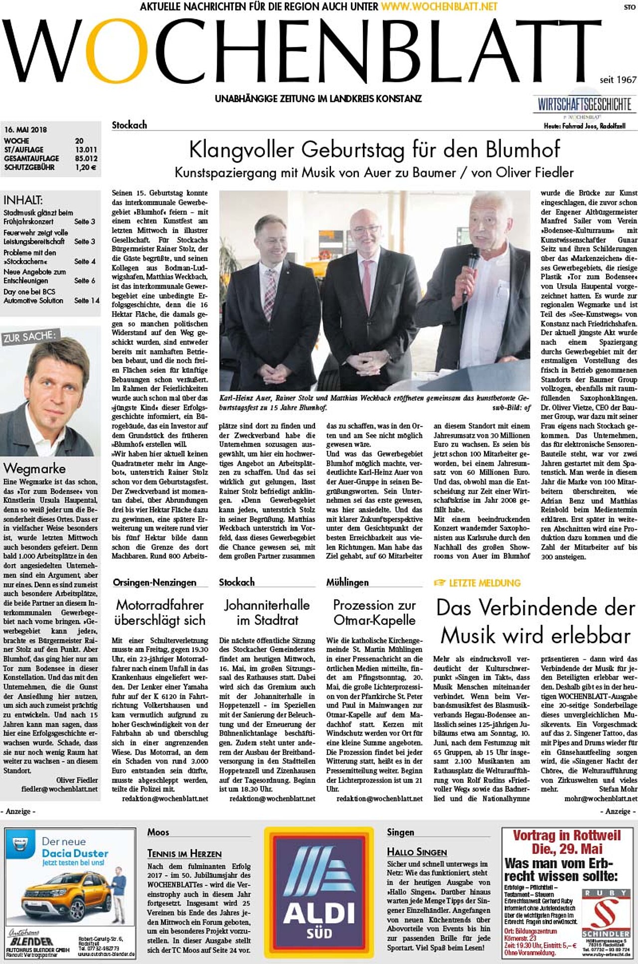 Ausgabe 20 vom 16. Mai 2018