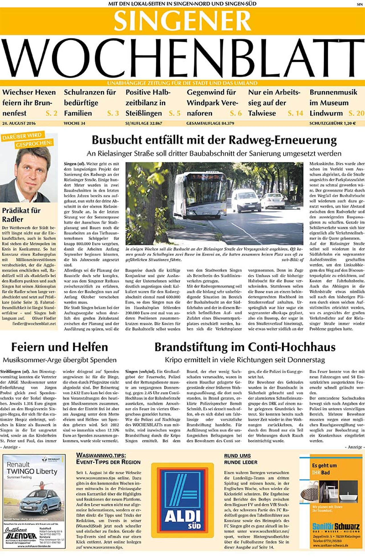 Ausgabe 34 vom 24. August 2016