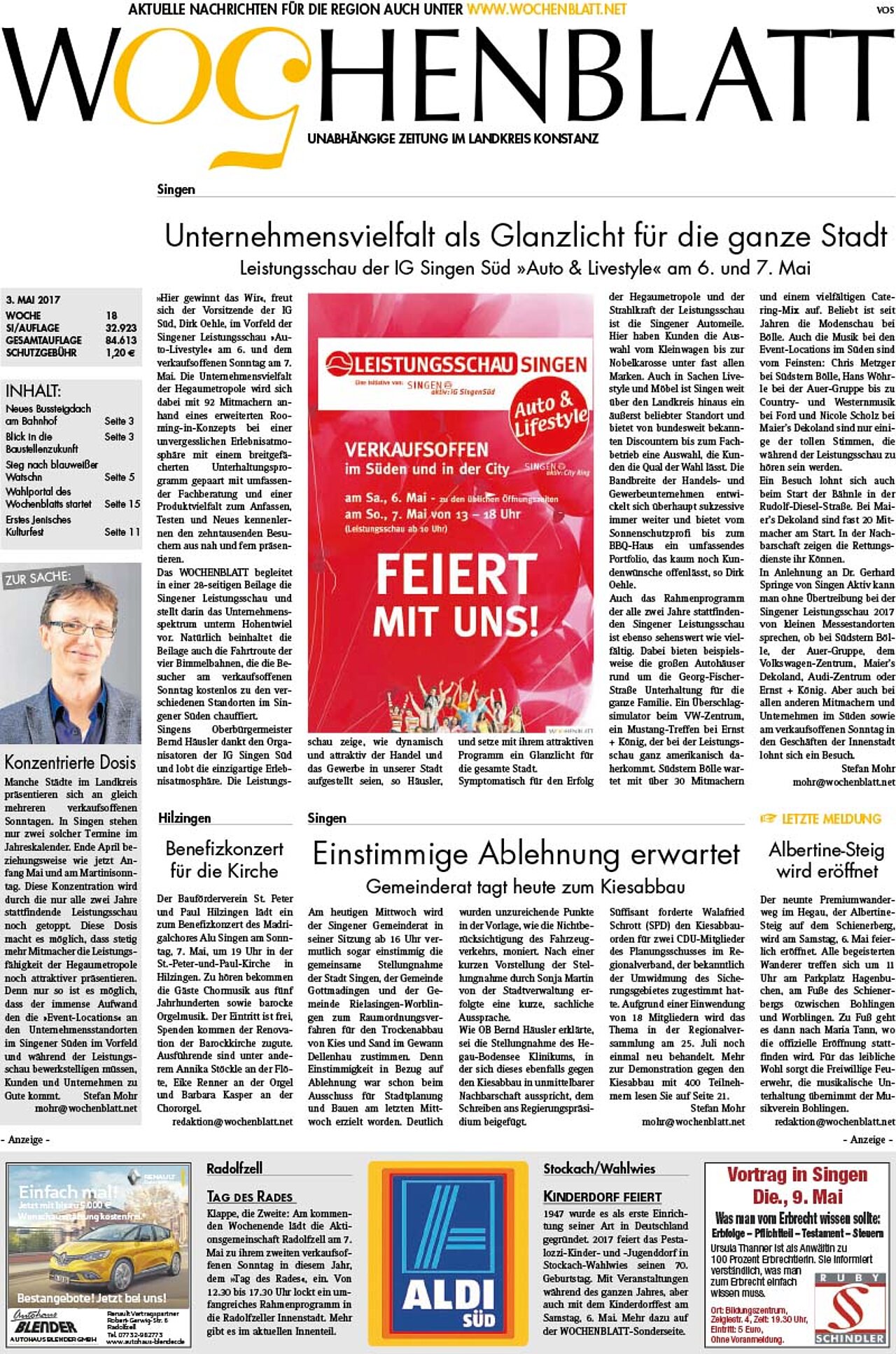 Ausgabe 18 vom 03. Mai 2017