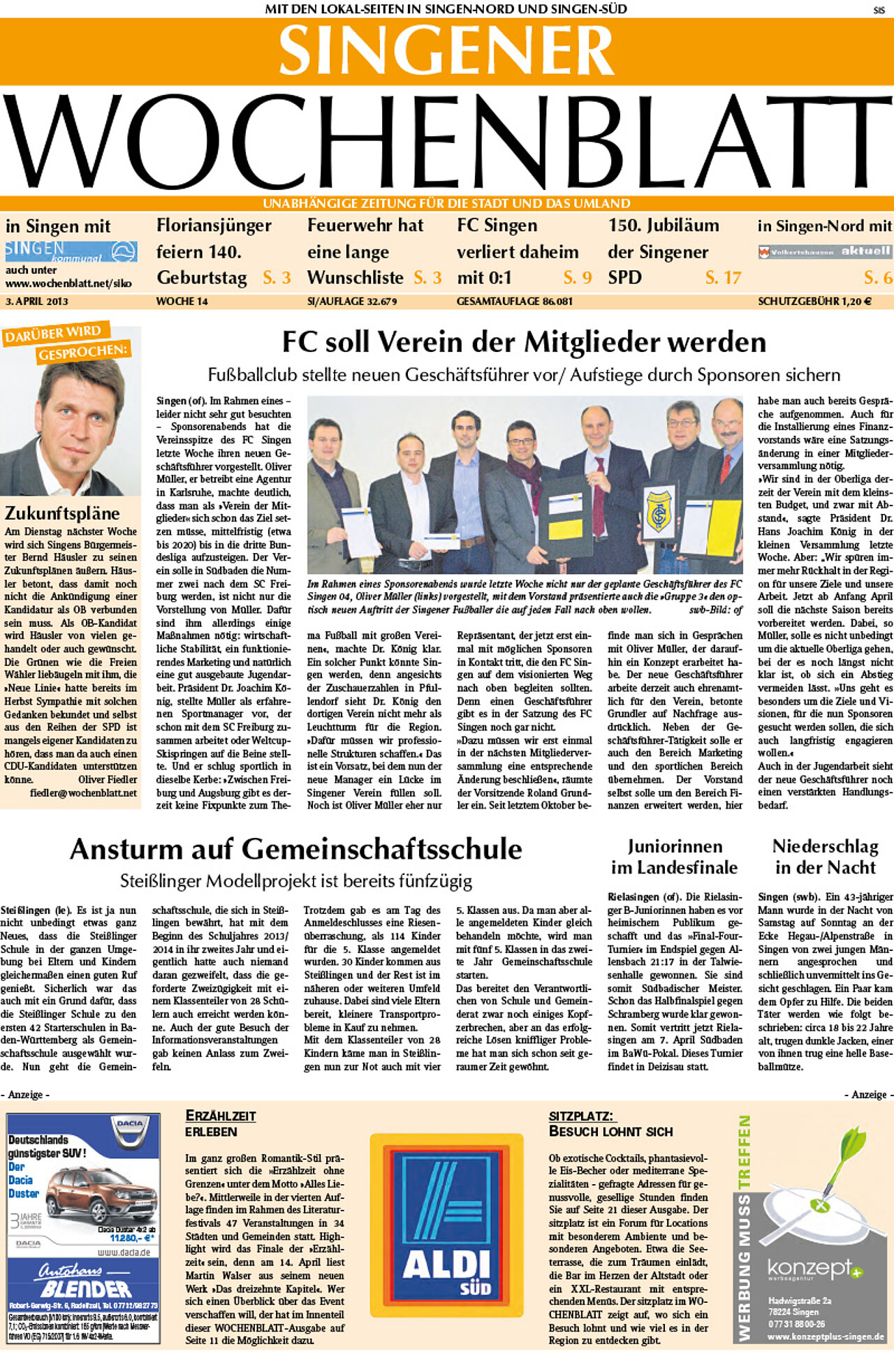 Ausgabe 14 vom 03. April 2013