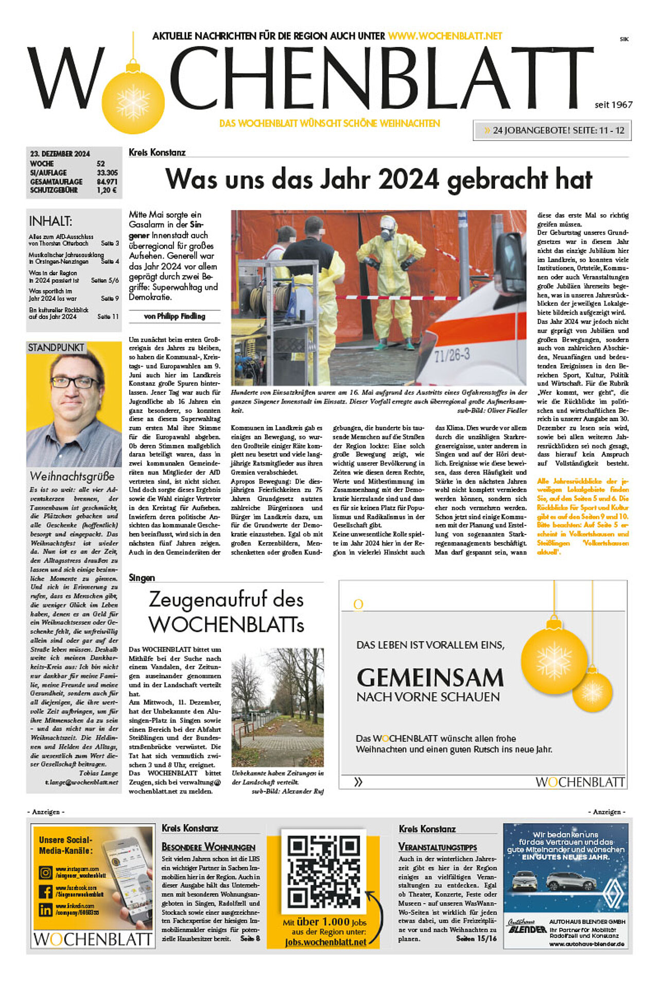 Ausgabe 52 vom 23. Dezember 2024