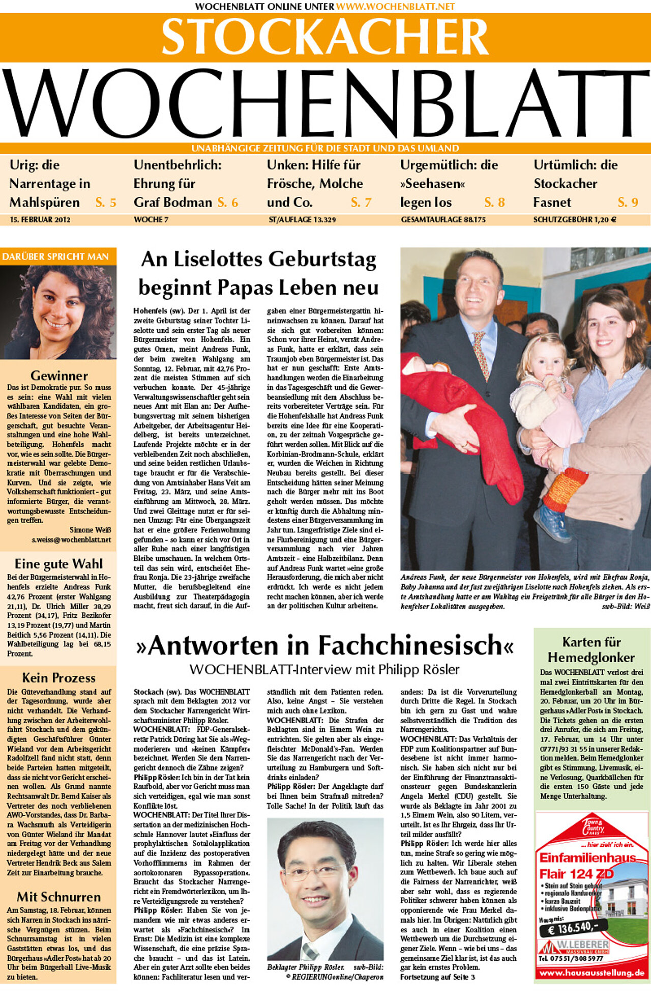 Ausgabe 07 vom 15. Februar 2012
