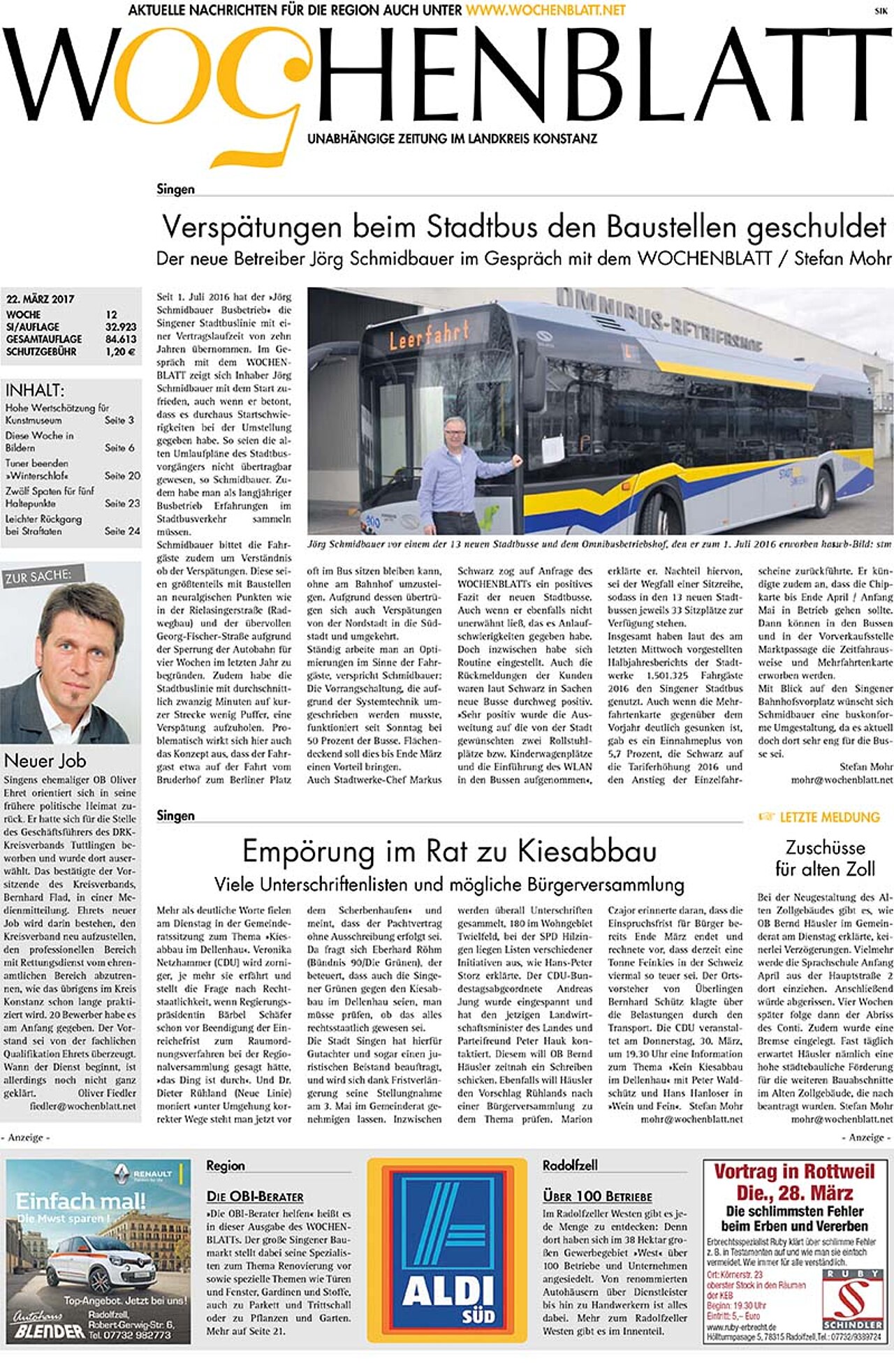 Ausgabe 12 vom 22. März 2017