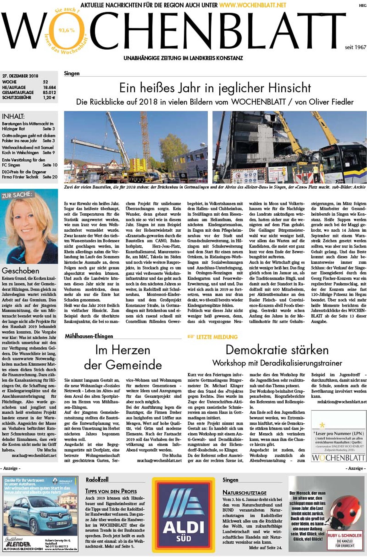 Ausgabe 52 vom 27. Dezember 2018