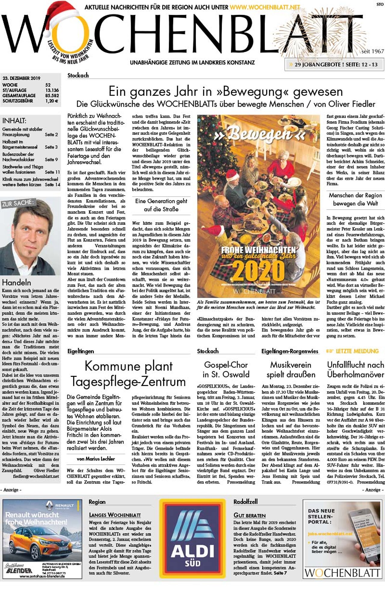 Ausgabe 52 vom 23. Dezember 2019