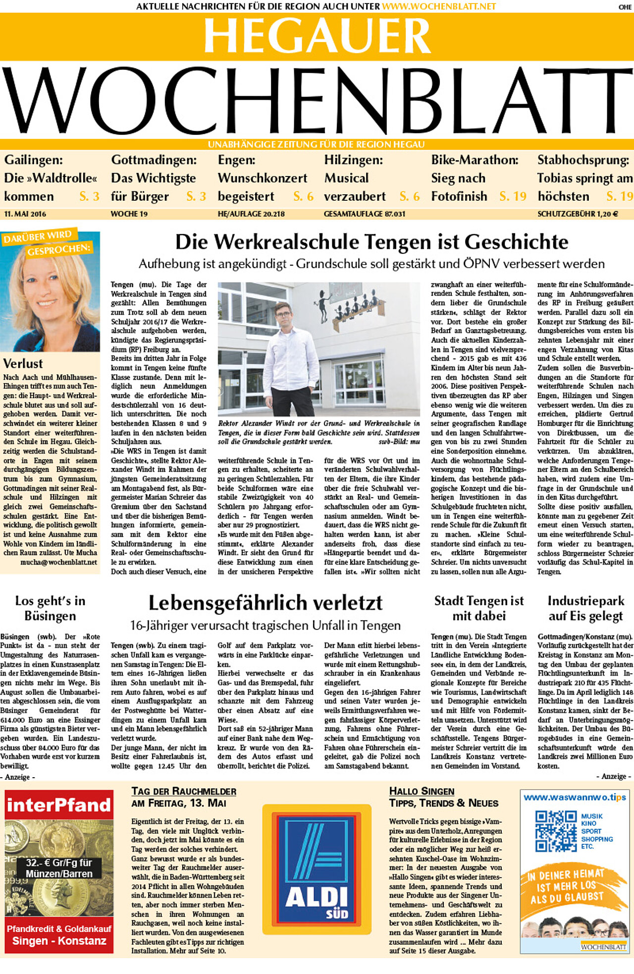 Ausgabe 19 vom 11. Mai 2016