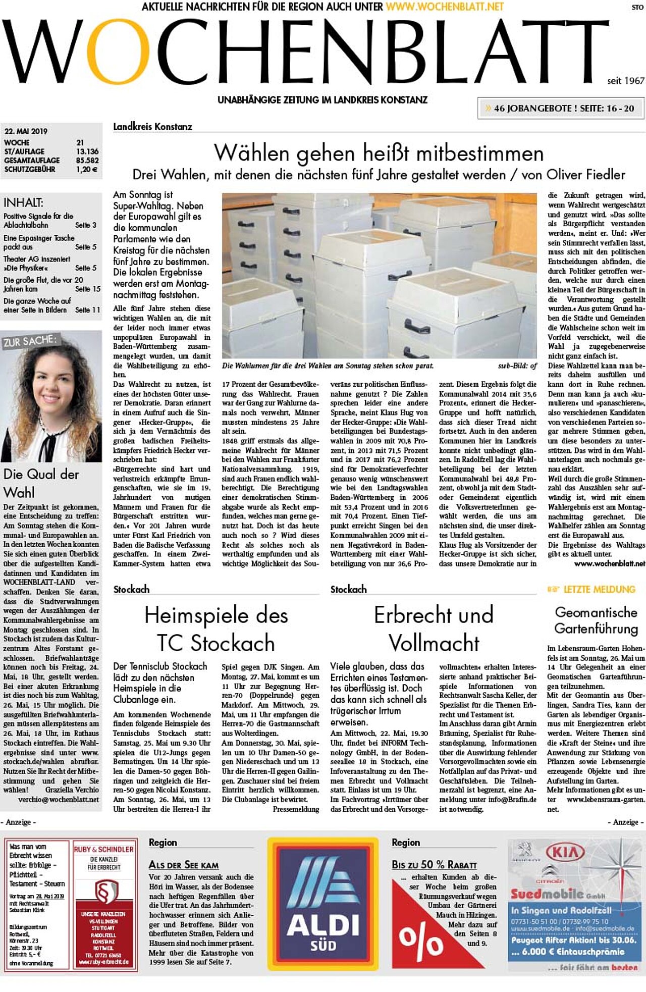 Ausgabe 21 vom 22. Mai 2019