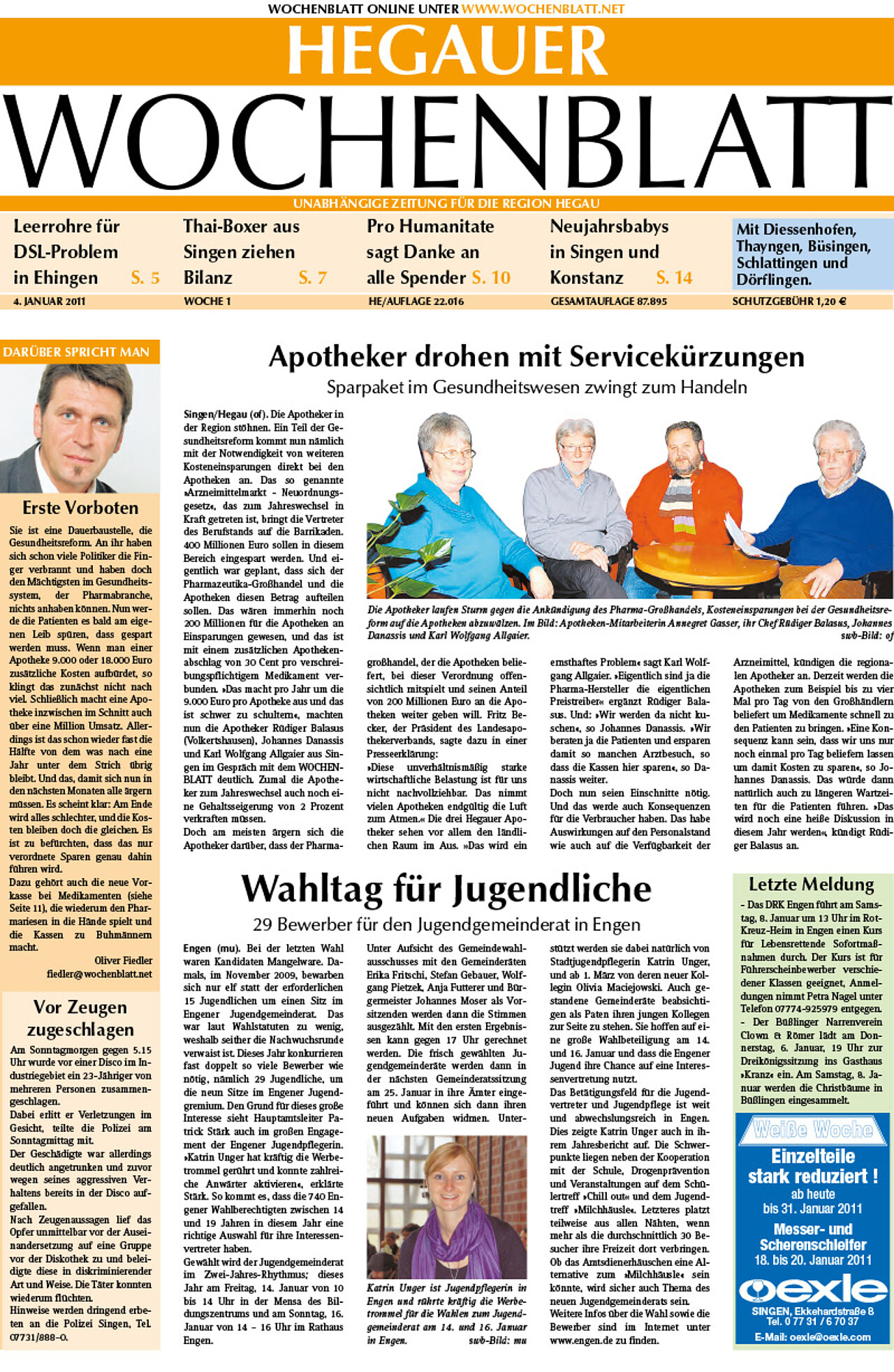 Ausgabe 01 vom 04. Januar 2011