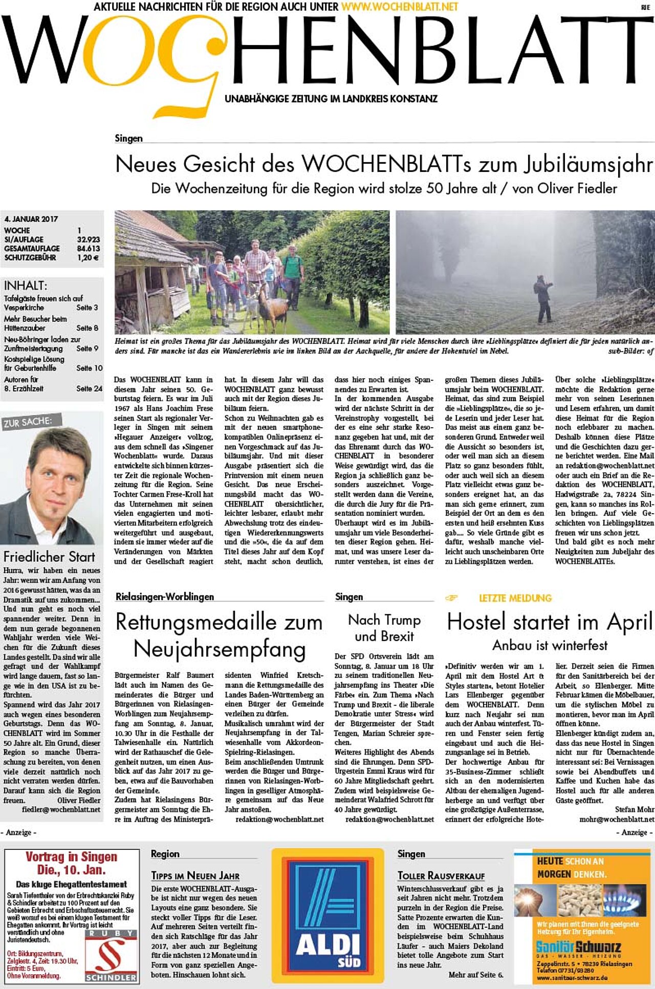 Ausgabe 01 vom 04. Januar 2017