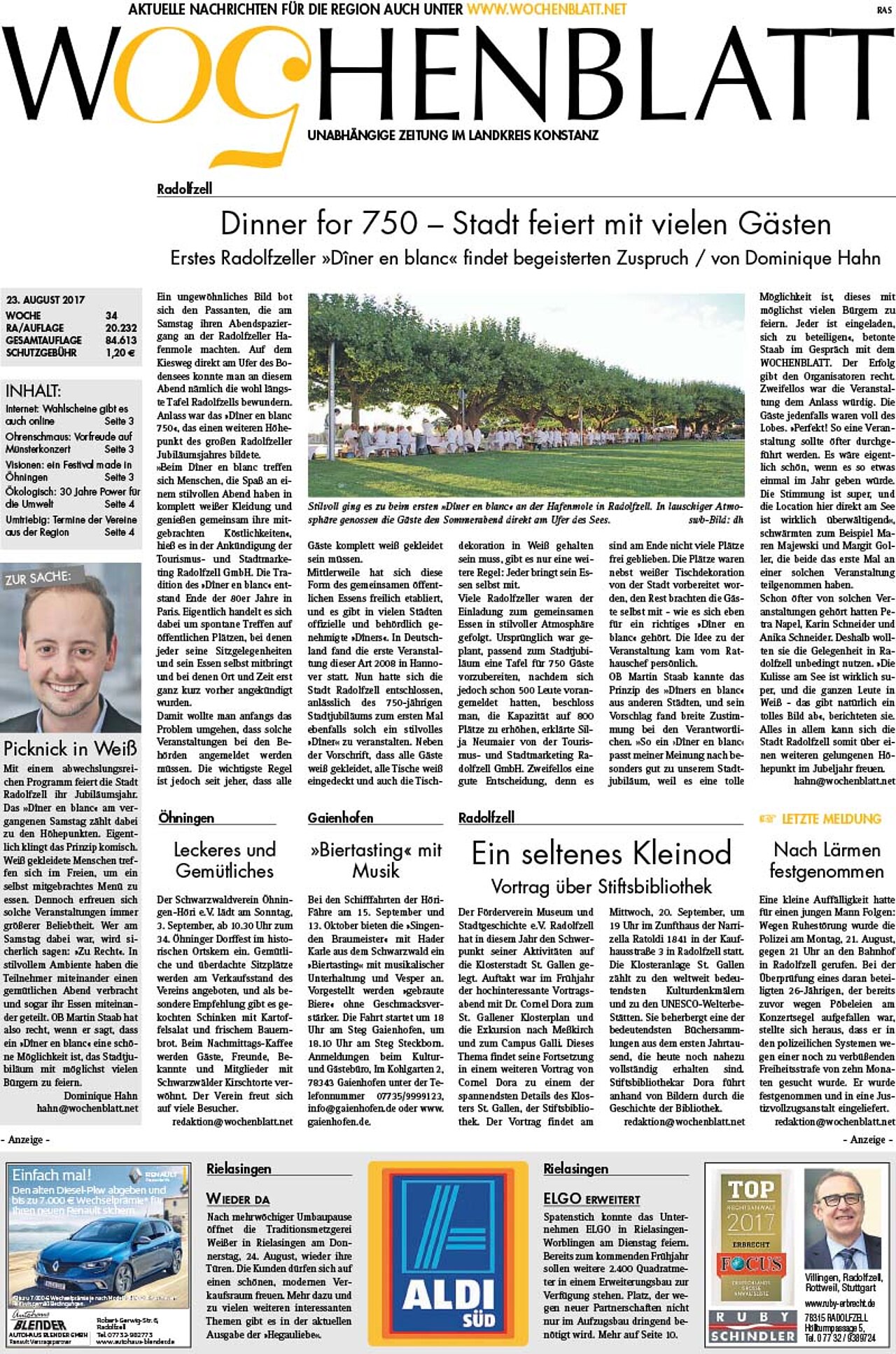 Ausgabe 34 vom 23. August 2017