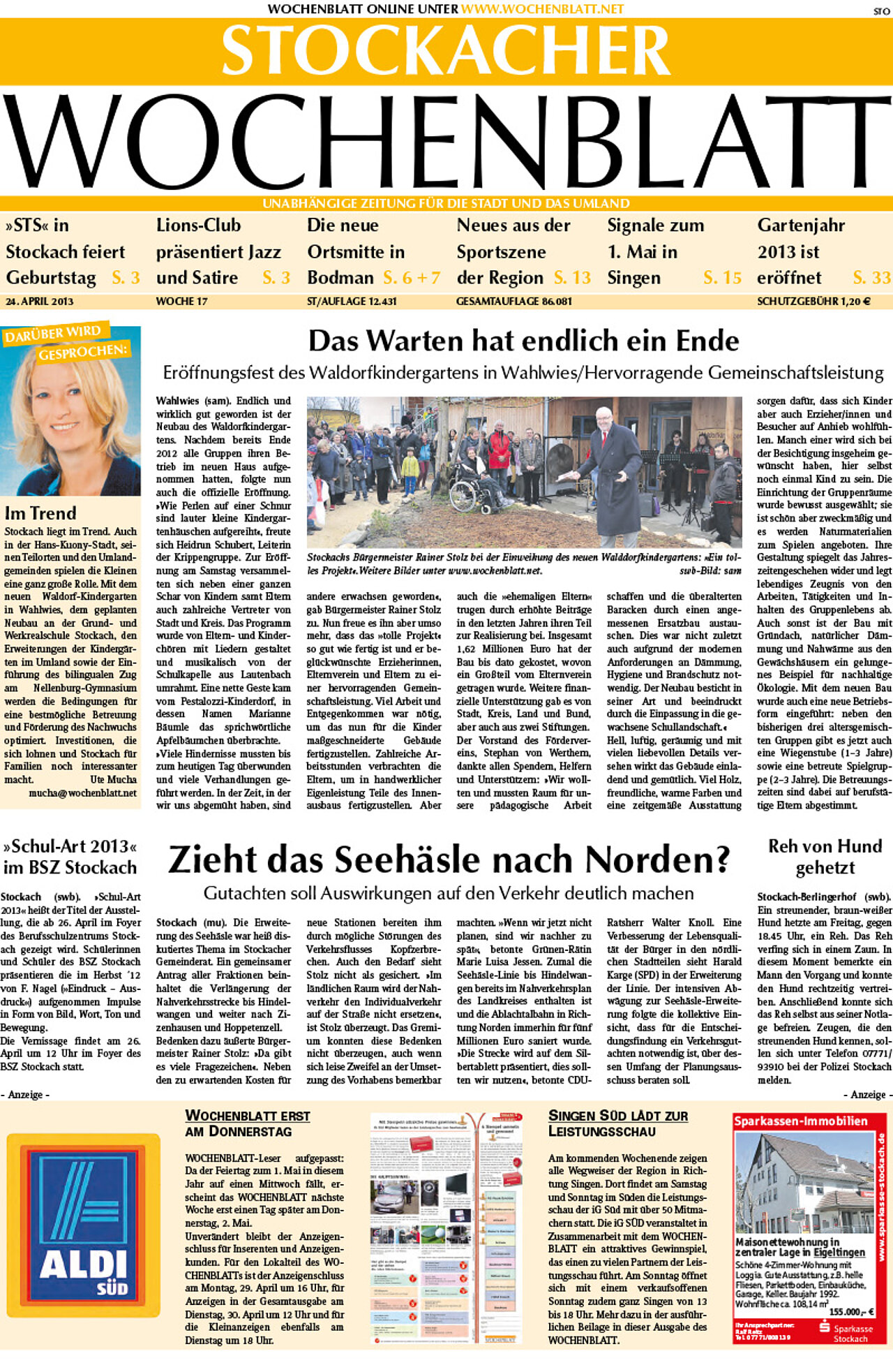 Ausgabe 17 vom 24. April 2013