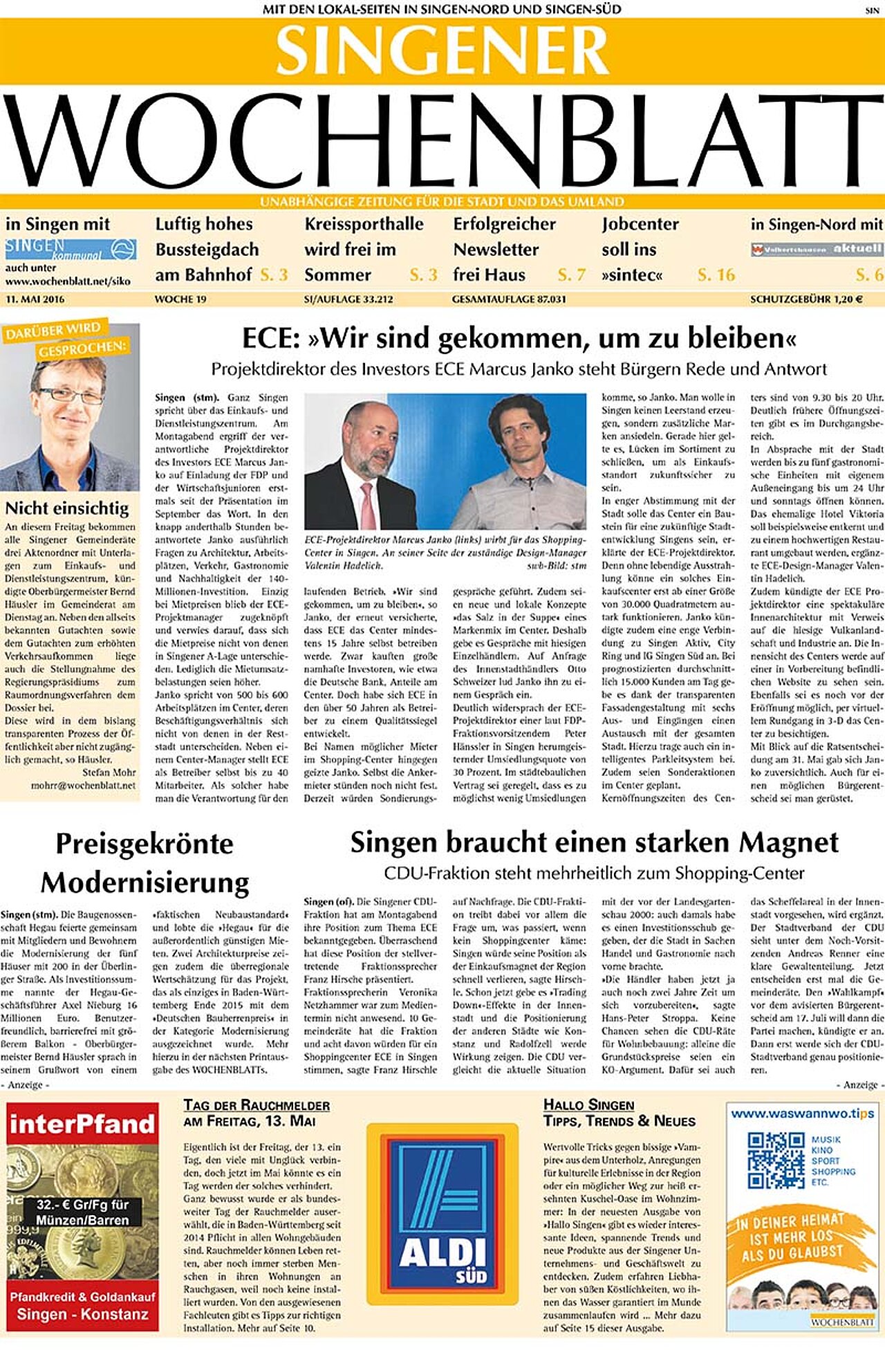 Ausgabe 19 vom 11. Mai 2016