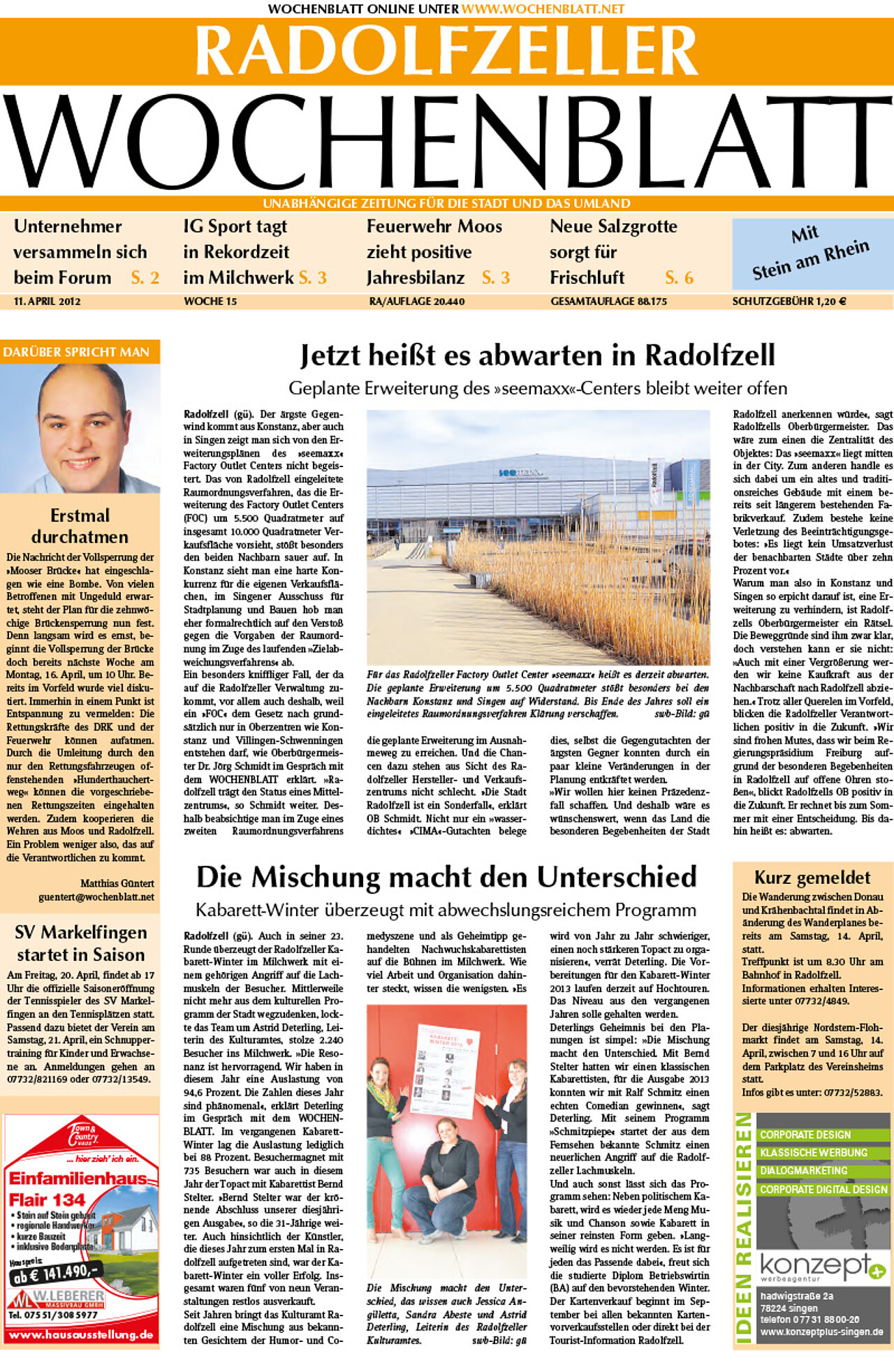 Ausgabe 15 vom 11. April 2012