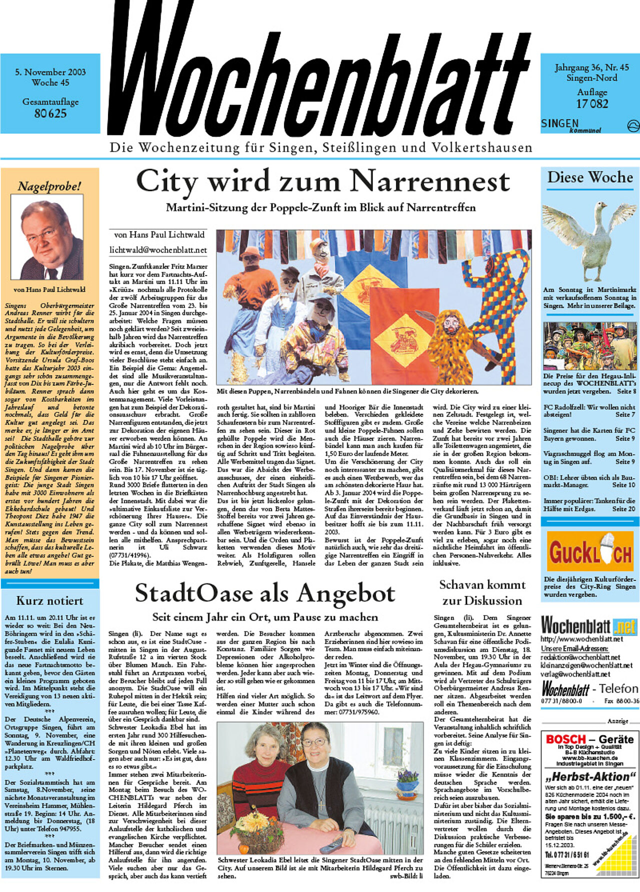 Ausgabe 45 vom 05. November 2003