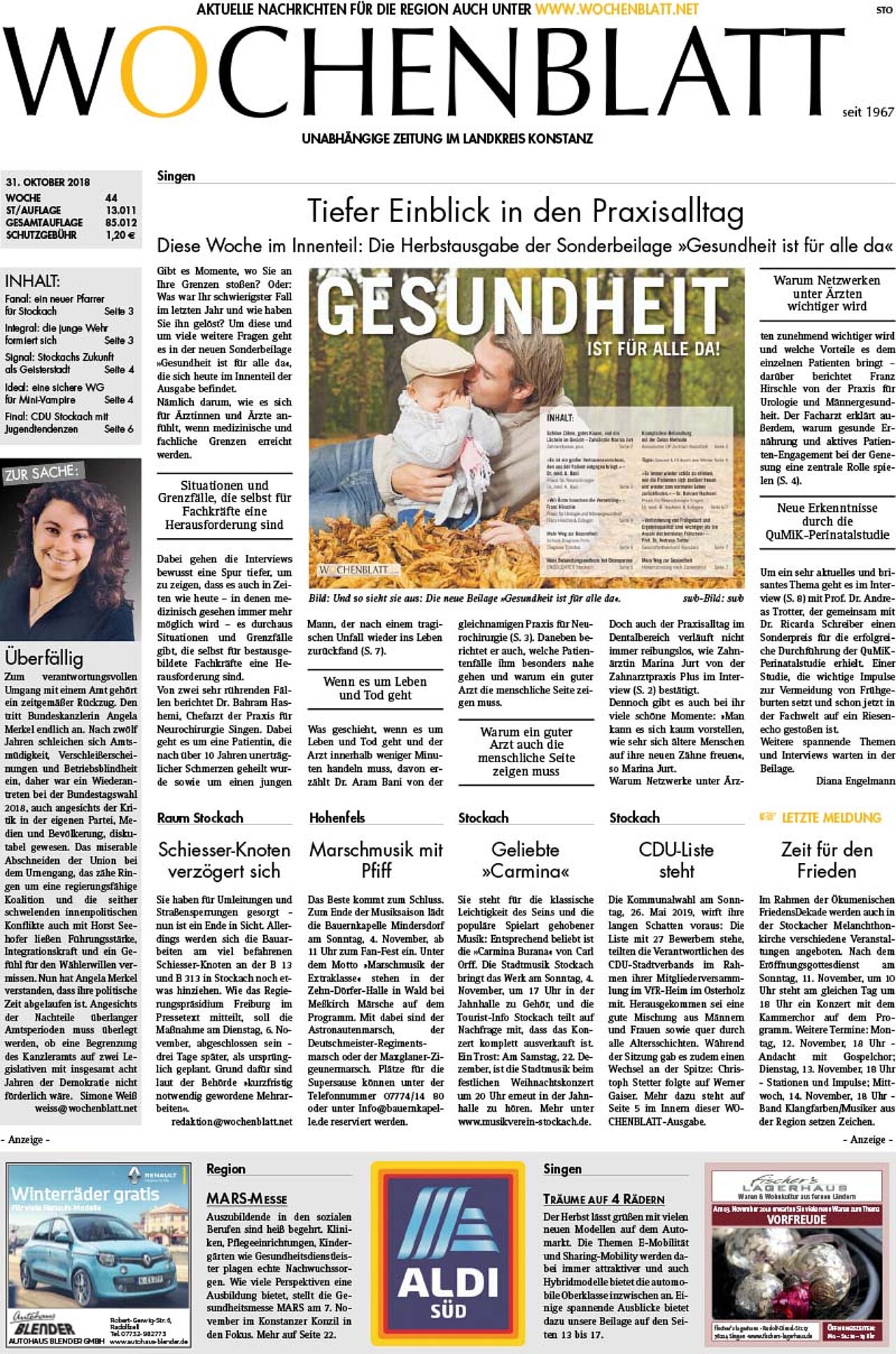 Ausgabe 44 vom 31. Oktober 2018