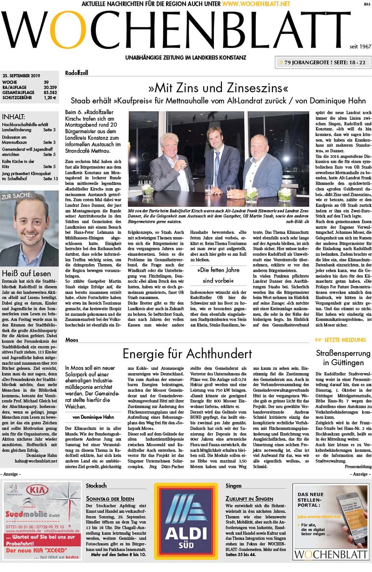 Ausgabe 39 vom 25. September 2019