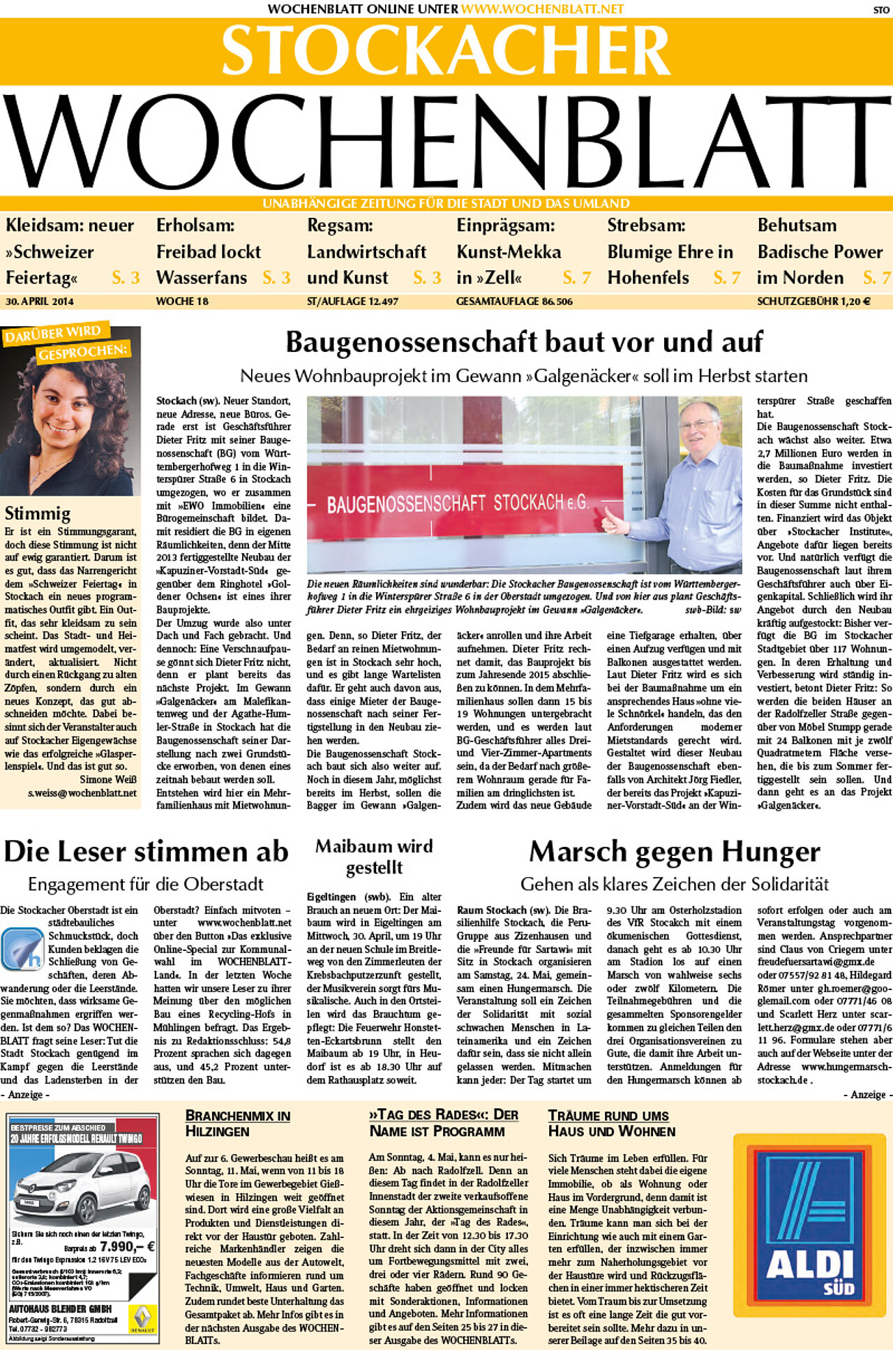 Ausgabe 18 vom 30. April 2014