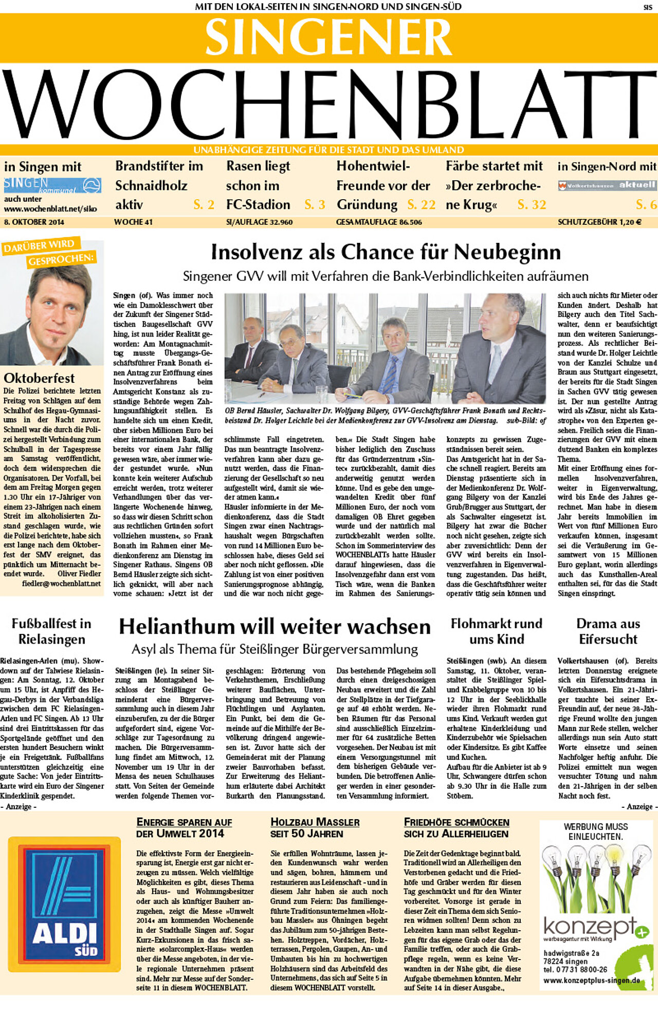 Ausgabe 41 vom 08. Oktober 2014