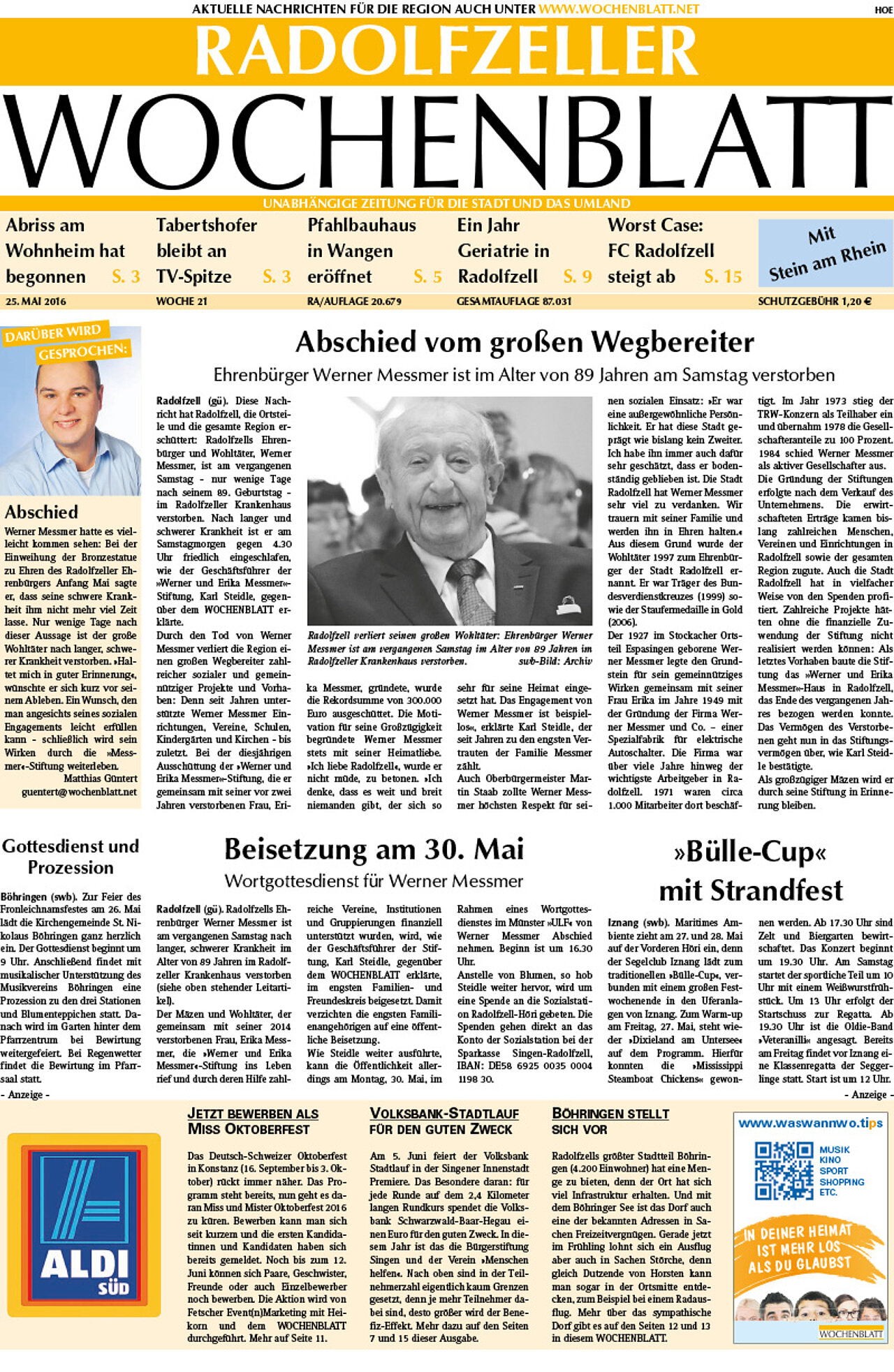 Ausgabe 21 vom 25. Mai 2016