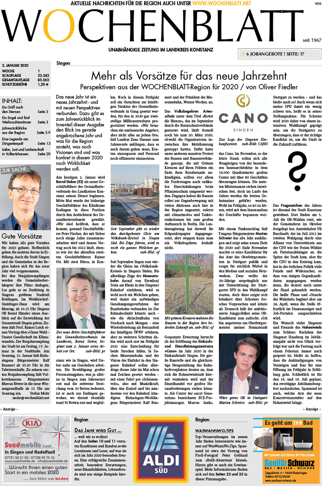 Ausgabe 01 vom 02. Januar 2020