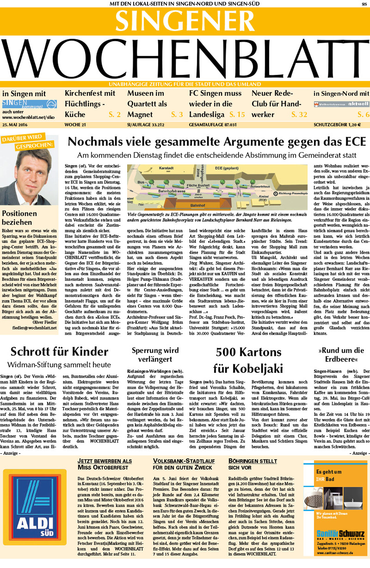 Ausgabe 21 vom 25. Mai 2016