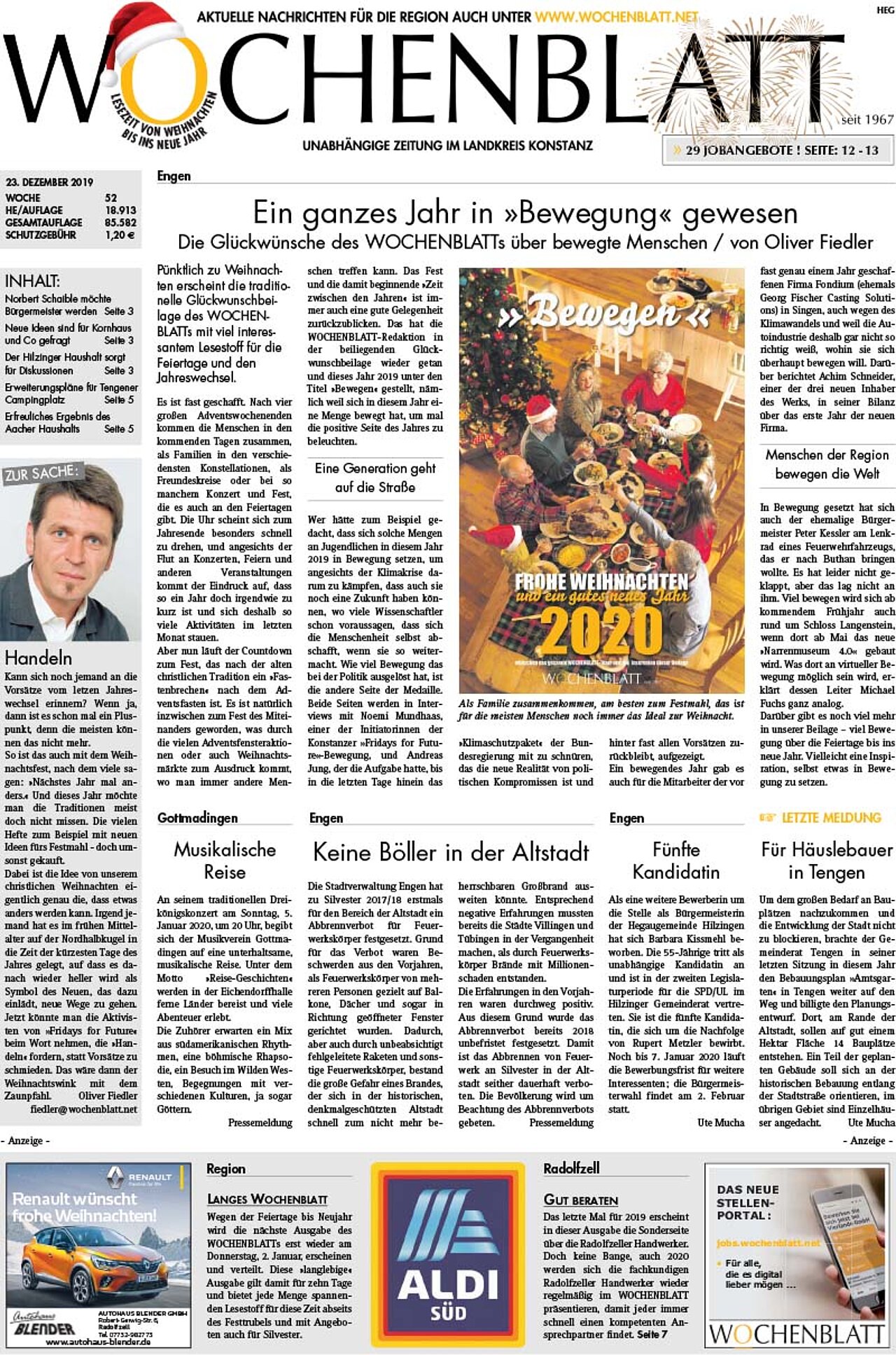 Ausgabe 52 vom 23. Dezember 2019