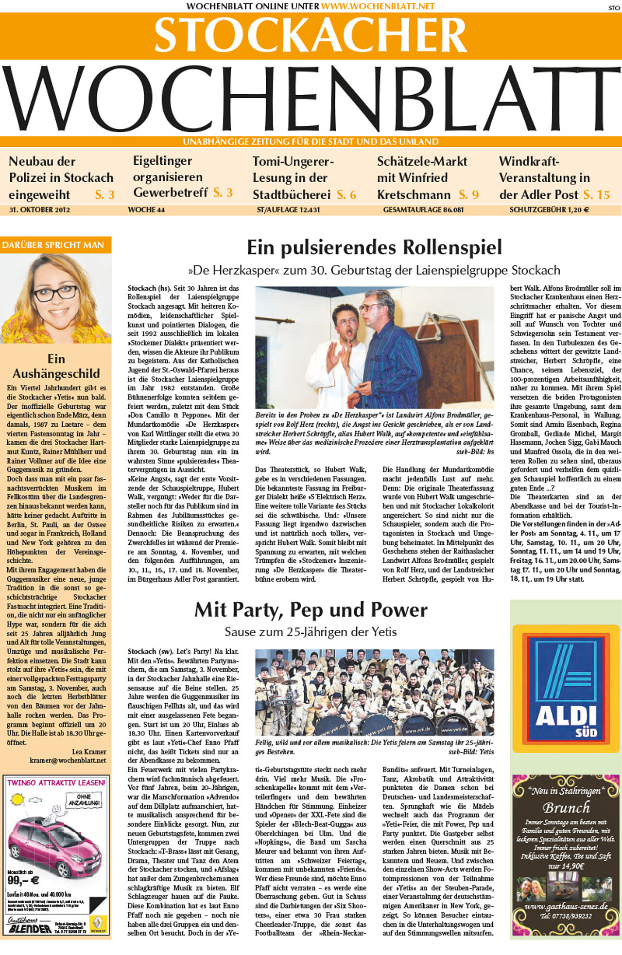 Ausgabe 44 vom 31. Oktober 2012