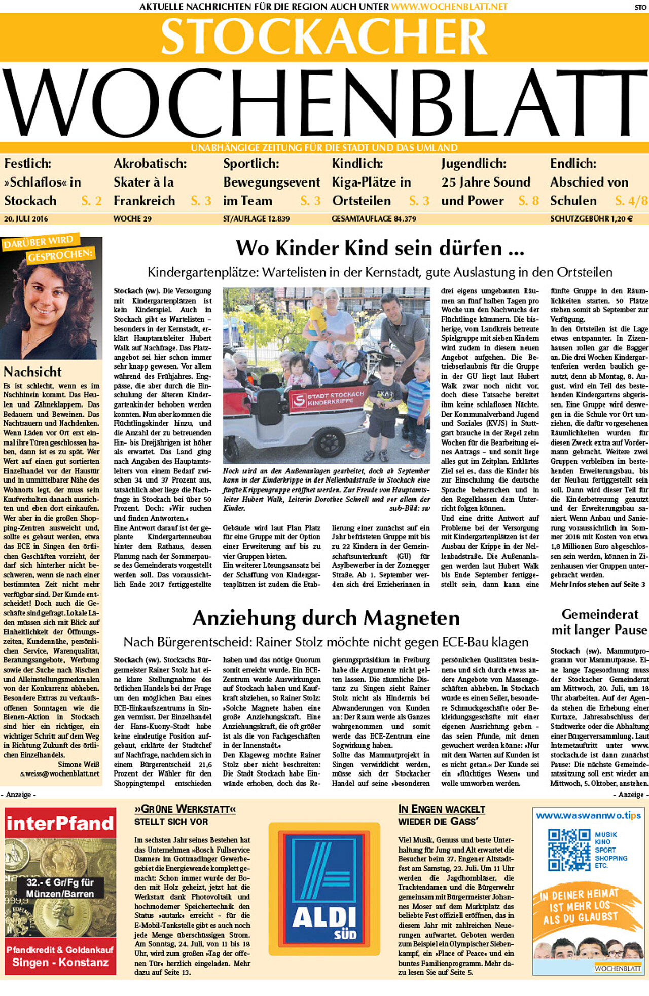 Ausgabe 29 vom 20. Juli 2016
