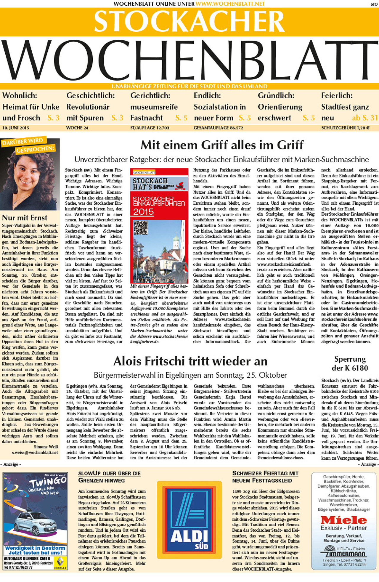 Ausgabe 24 vom 10. Juni 2015