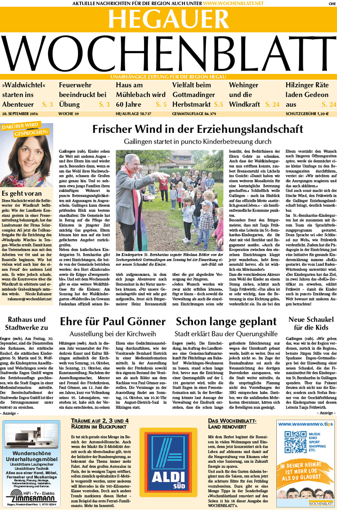 Ausgabe 39 vom 28. September 2016