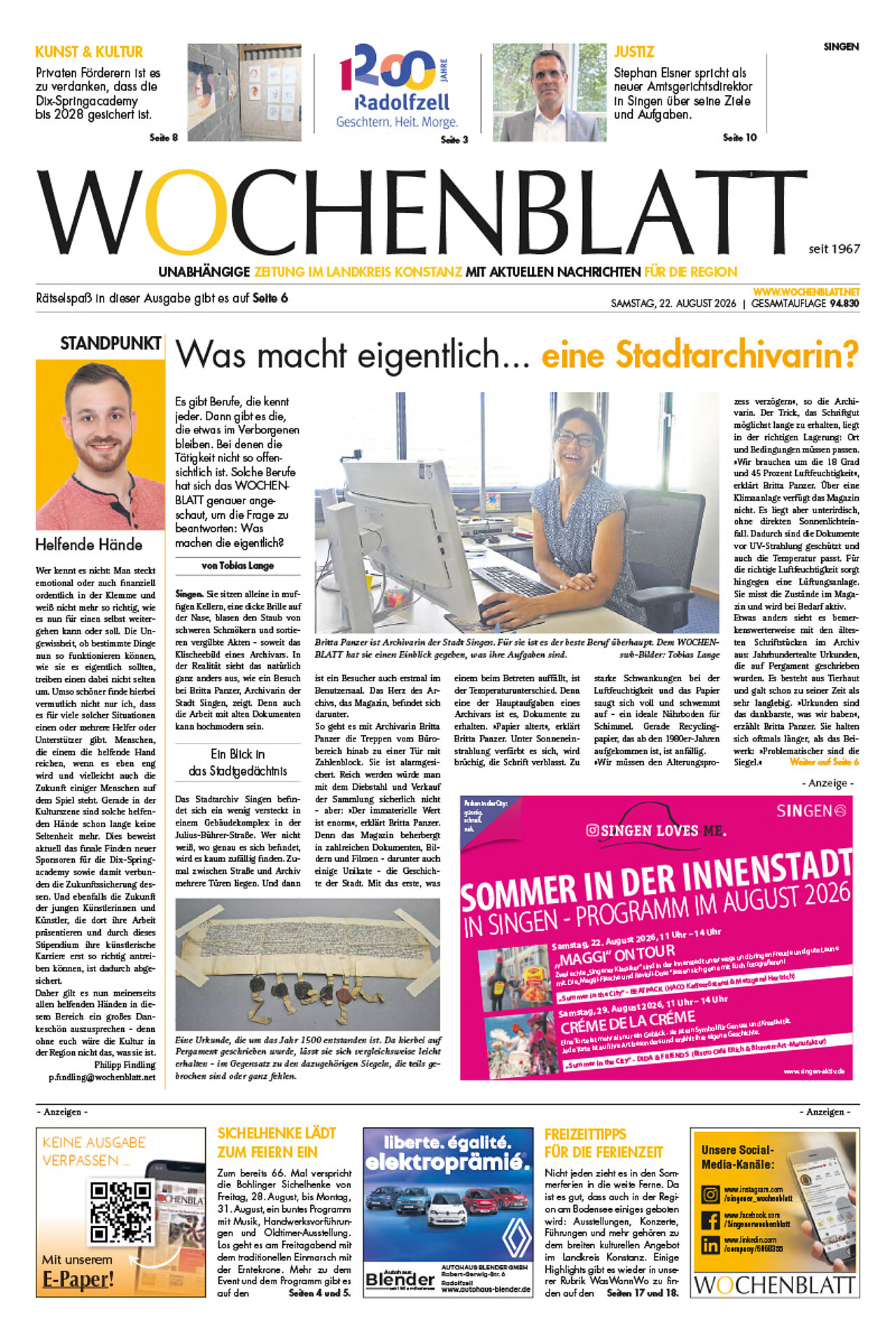 Ausgabe 34 vom 22. August 2026