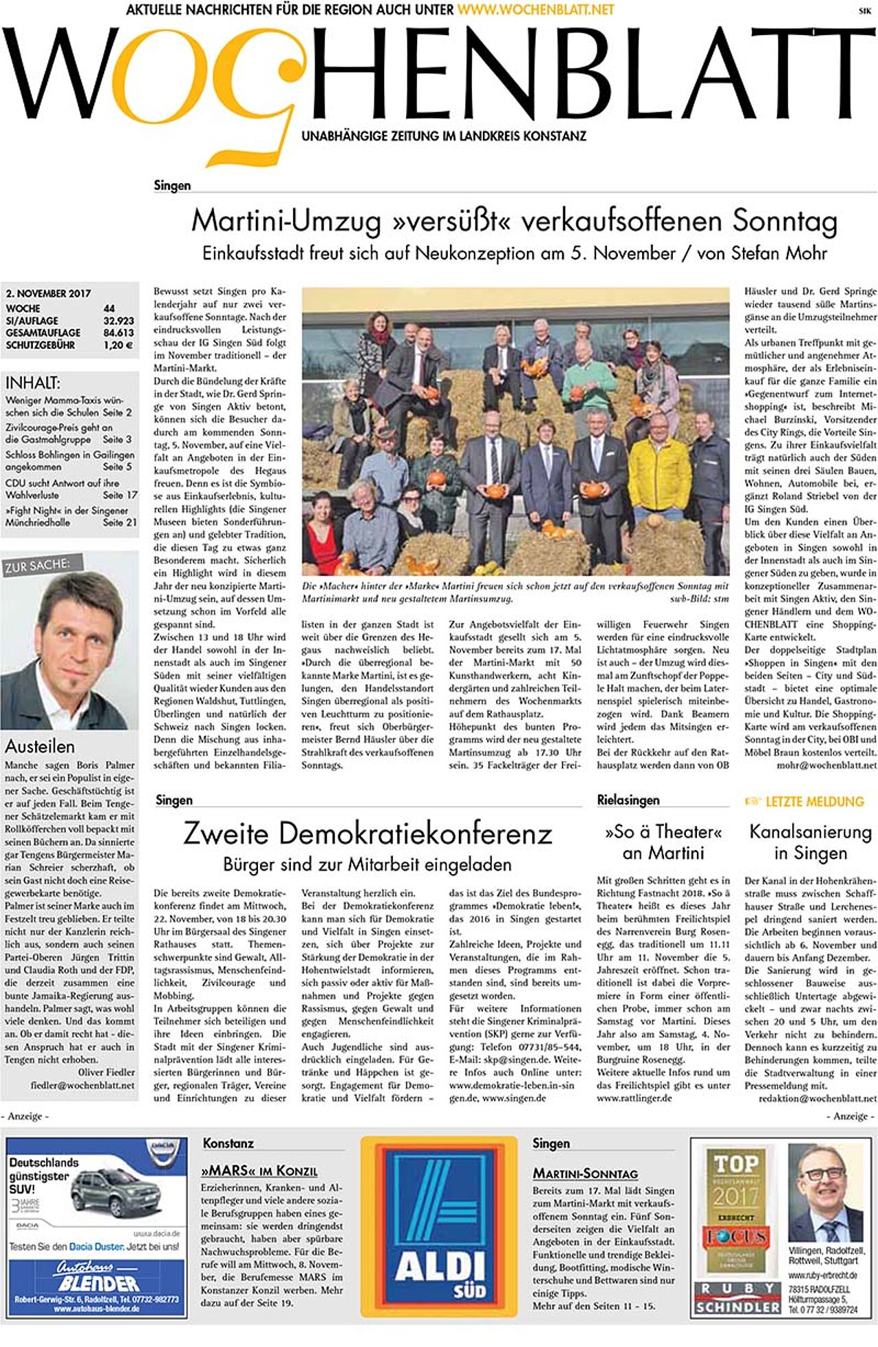 Ausgabe 44 vom 02. November 2017