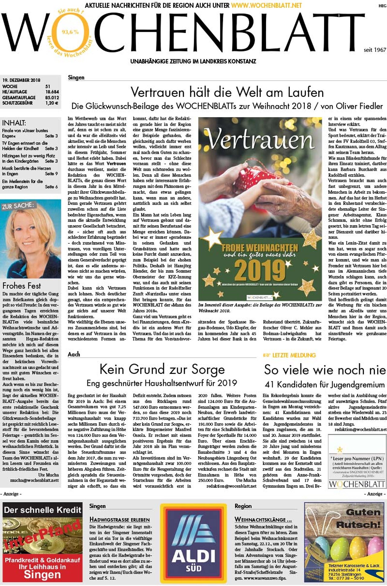 Ausgabe 51 vom 19. Dezember 2018